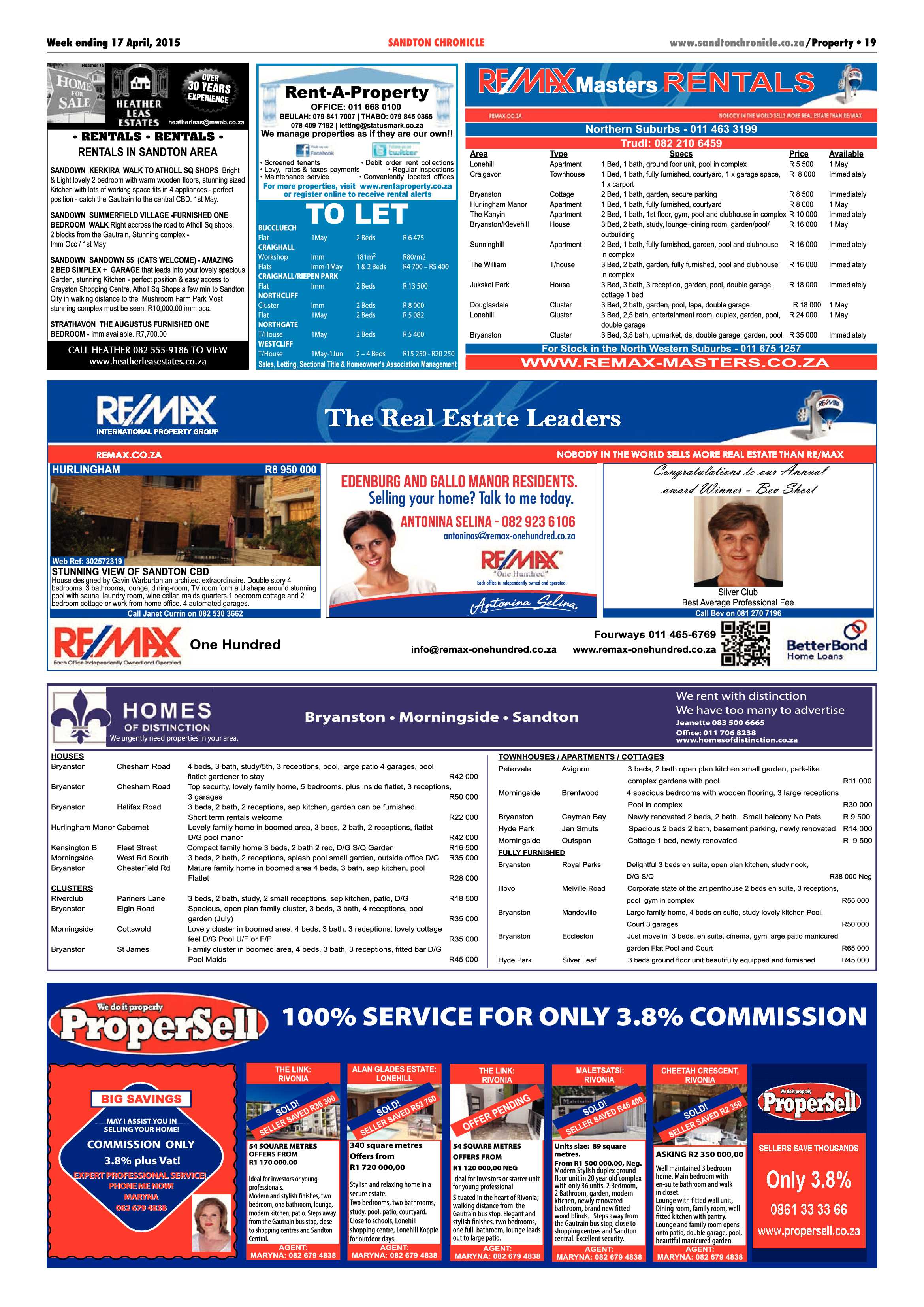 Sandton Chronicle 17 April 2015 page 19