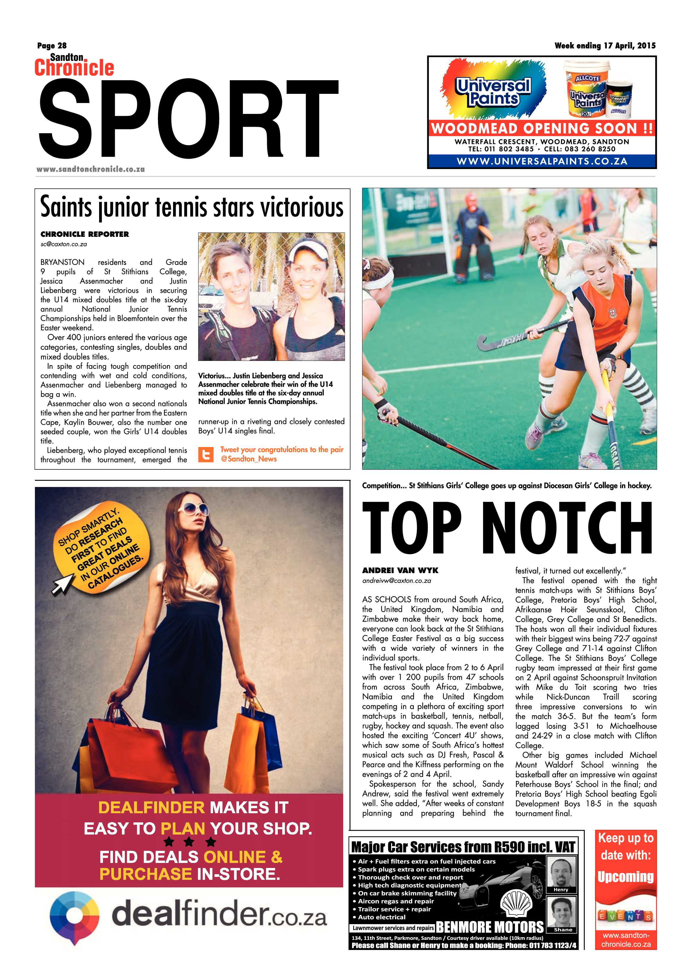 Sandton Chronicle 17 April 2015 page 28