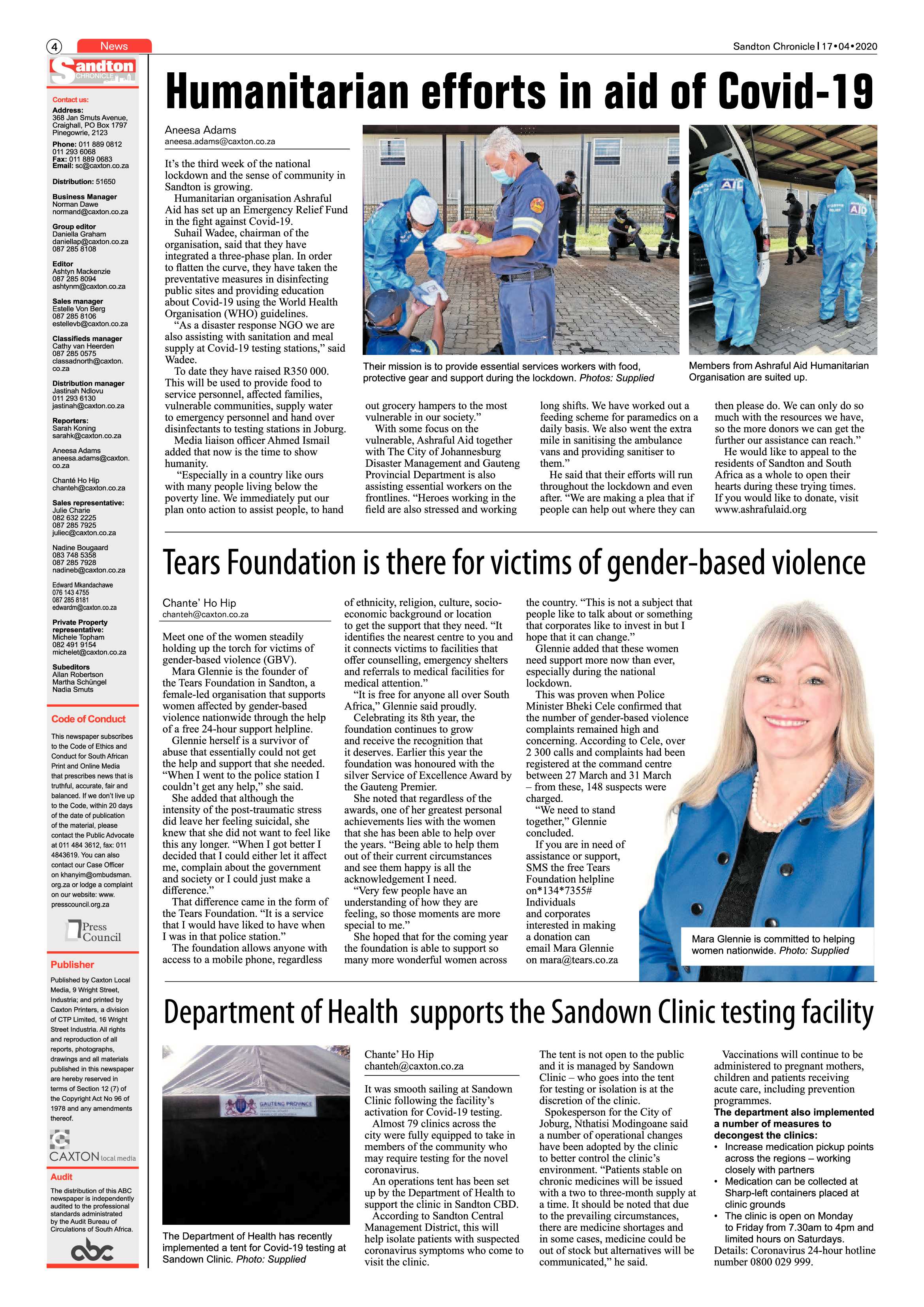 Sandton Chronicle 17 April 2020 page 4