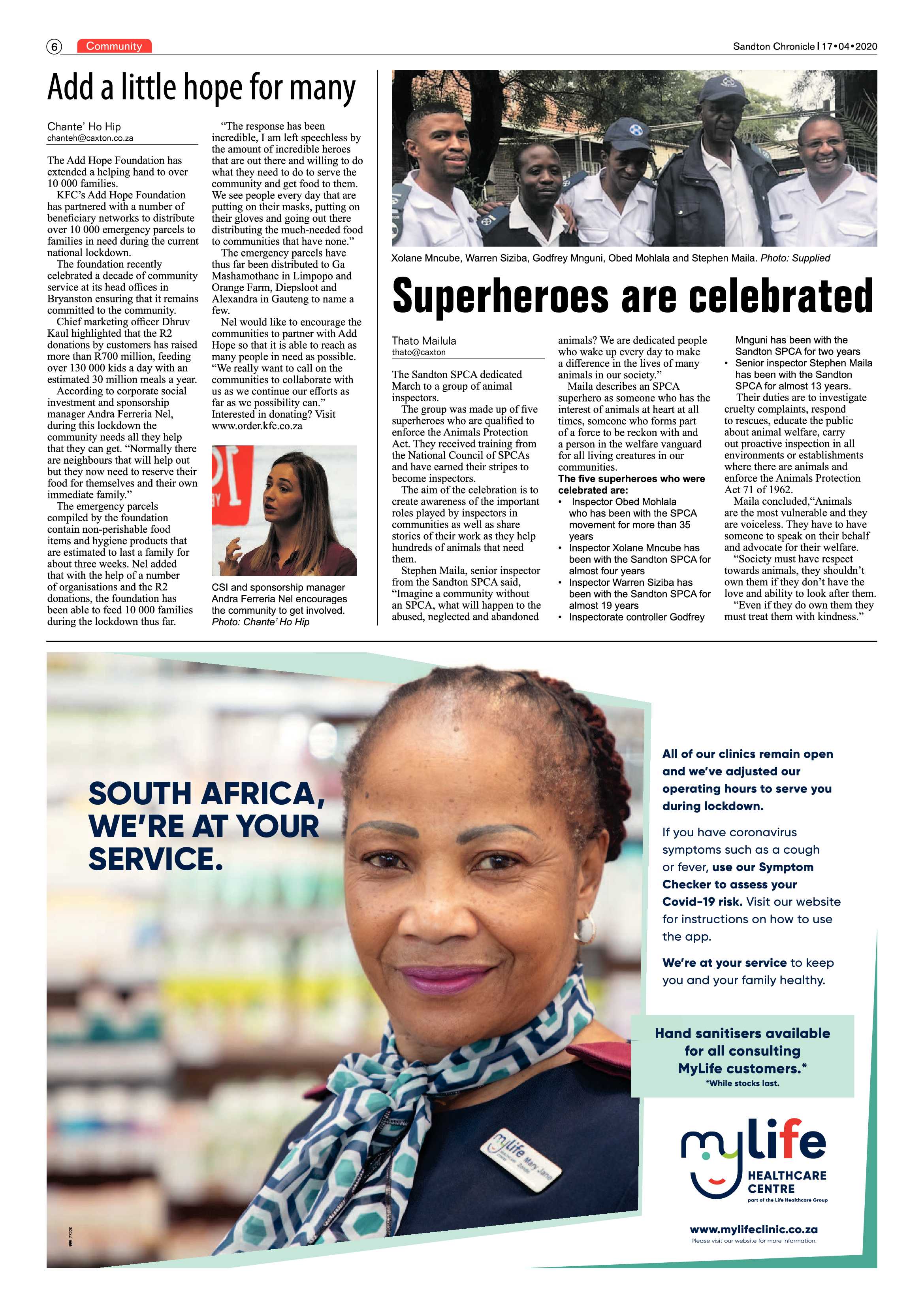 Sandton Chronicle 17 April 2020 page 6