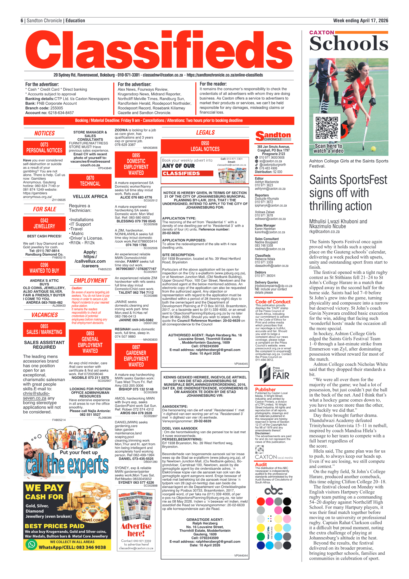 Sandton Chronicle 17 April 2026 page 6