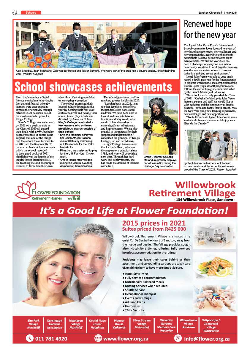 Sandton Chronicle 17 December 2021 page 10
