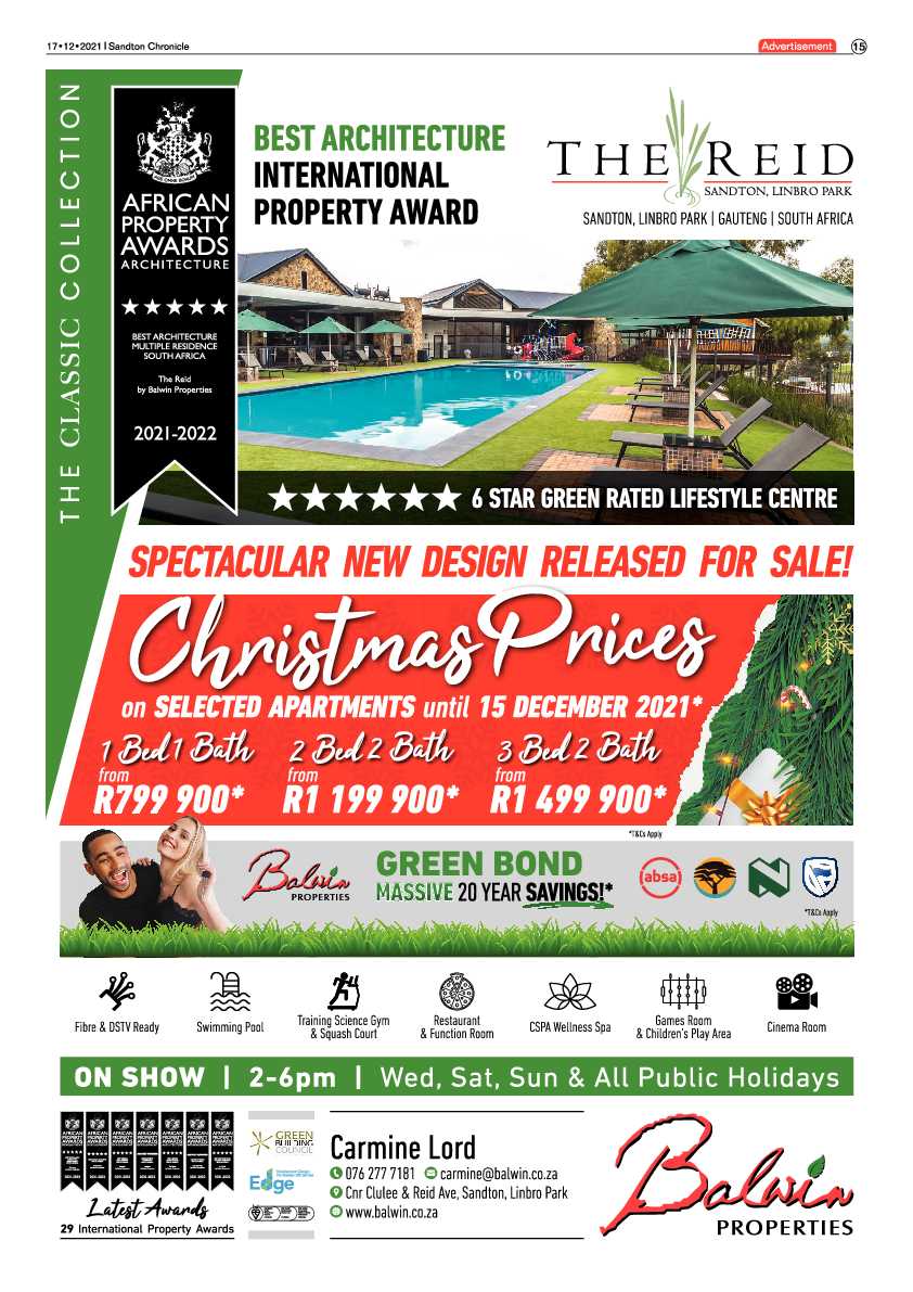 Sandton Chronicle 17 December 2021 page 15