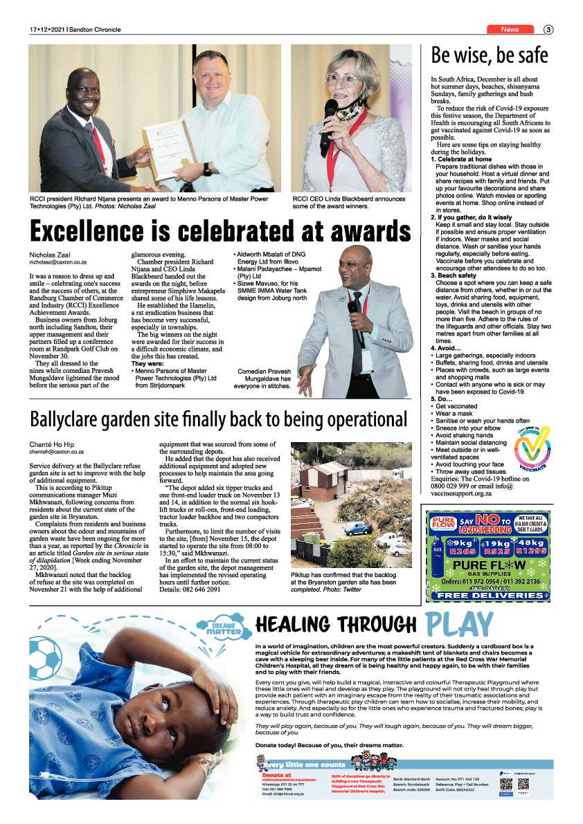 Sandton Chronicle 17 December 2021 page 3
