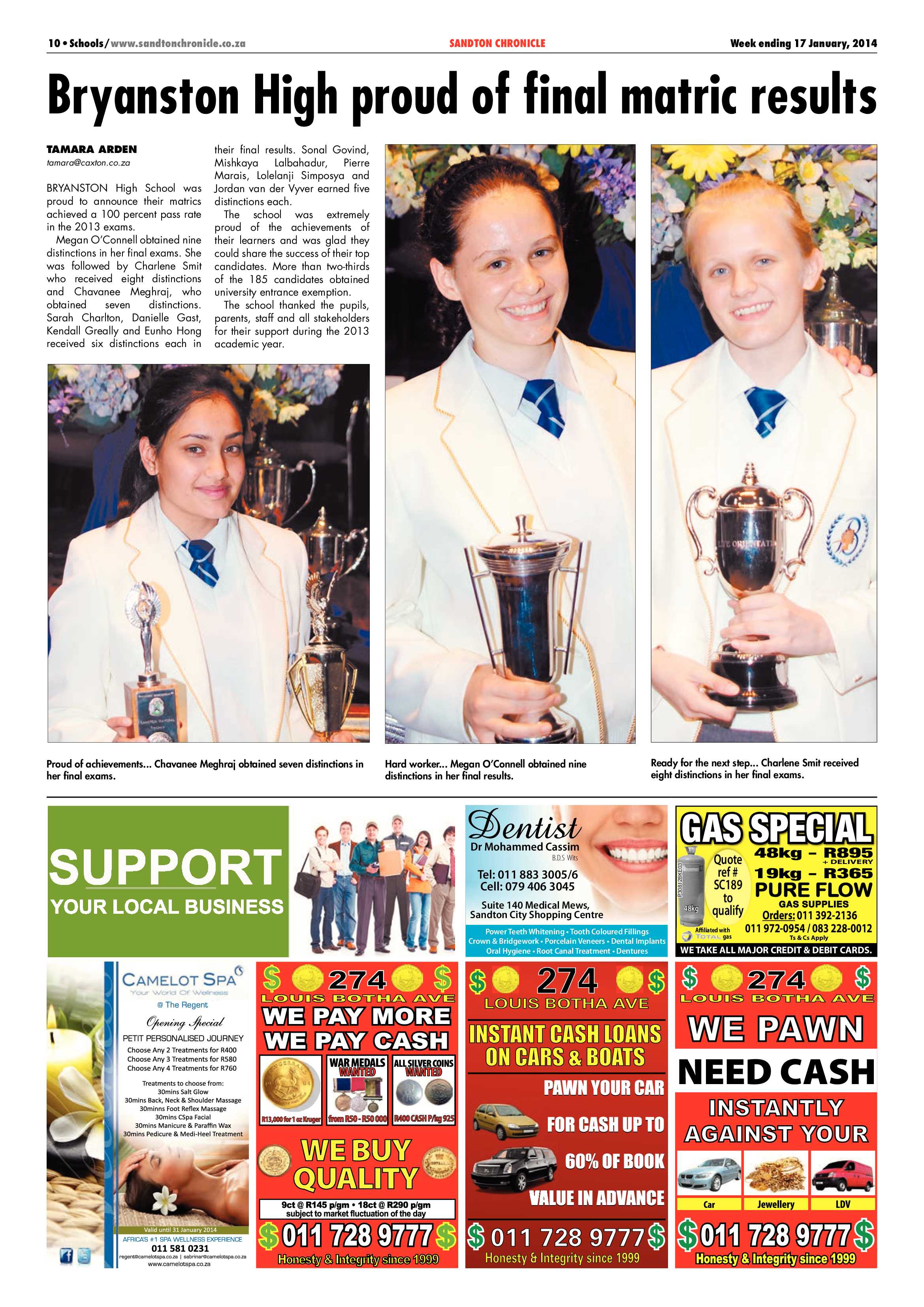 Sandton Chronicle 17 January 2014 page 10