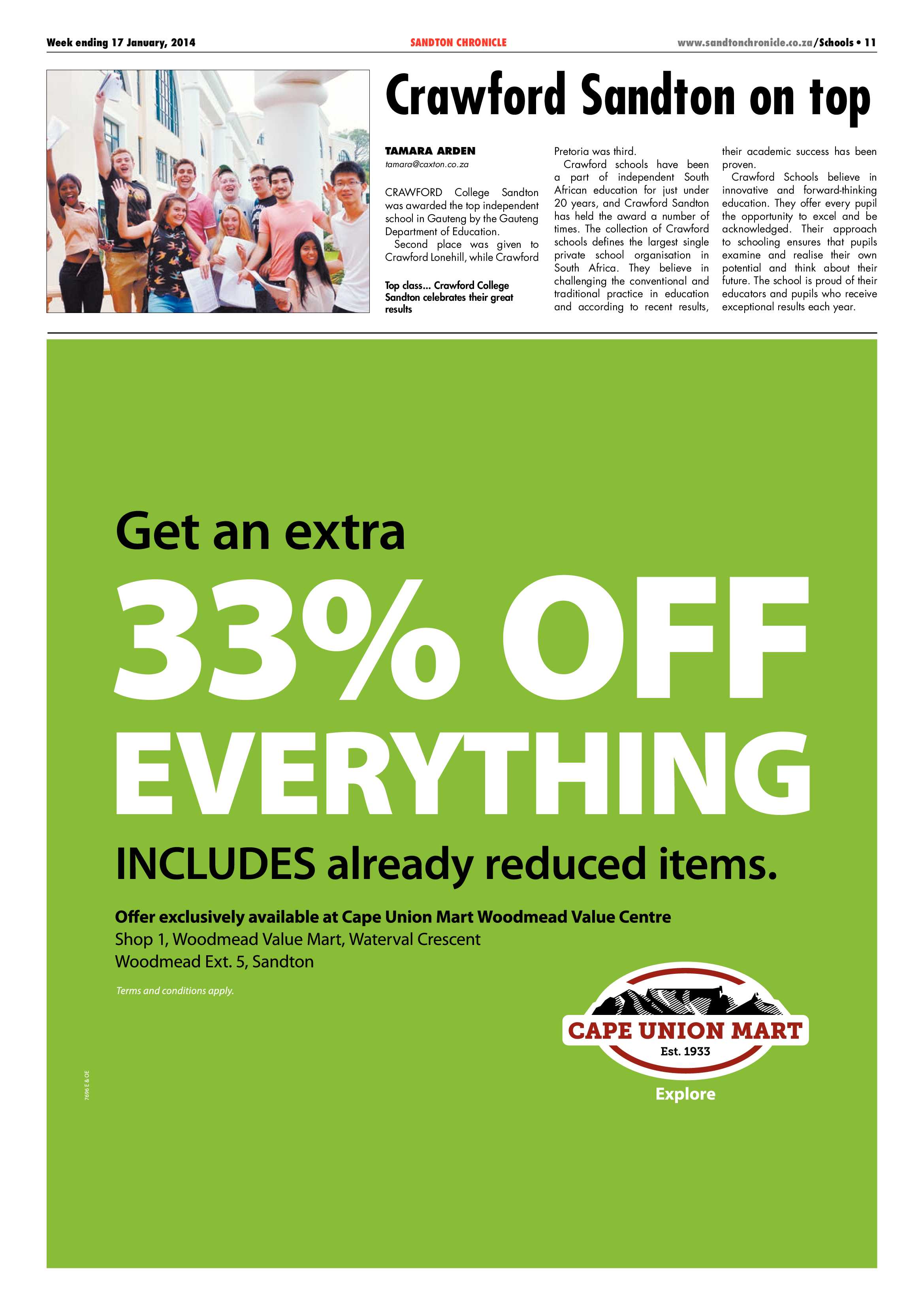 Sandton Chronicle 17 January 2014 page 11