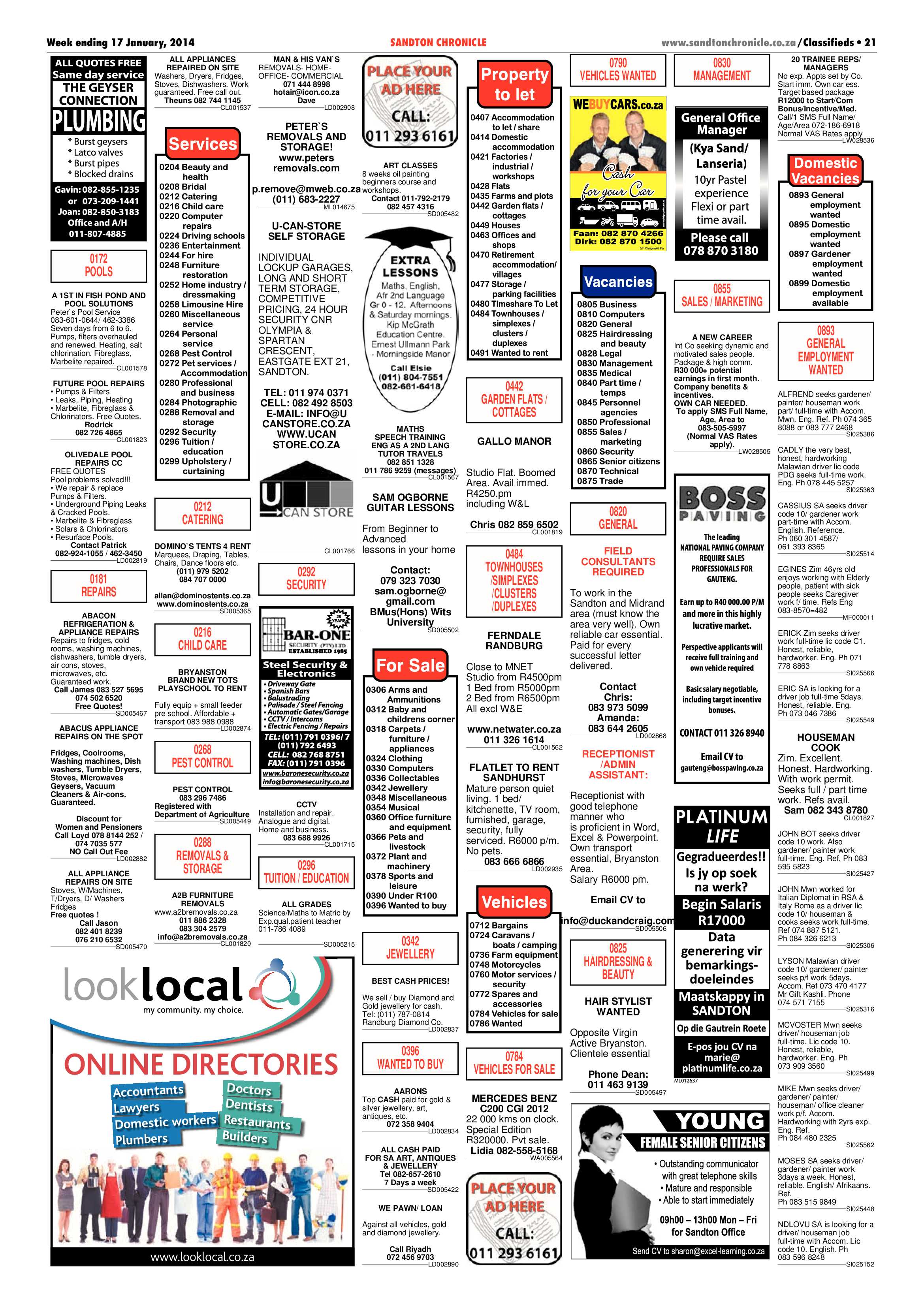 Sandton Chronicle 17 January 2014 page 29