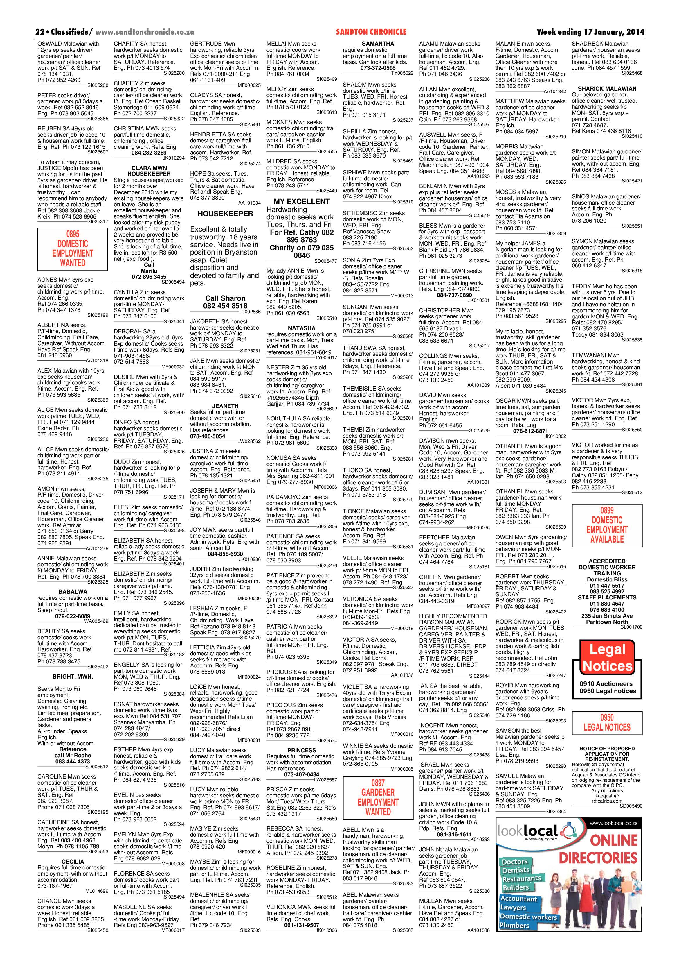 Sandton Chronicle 17 January 2014 page 30