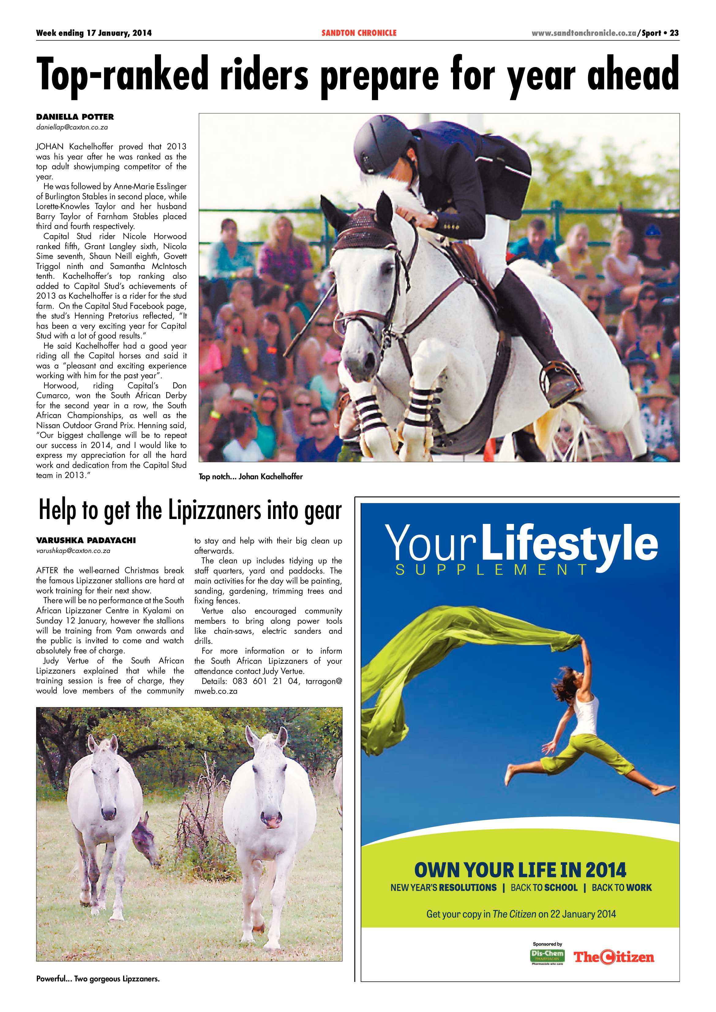 Sandton Chronicle 17 January 2014 page 31