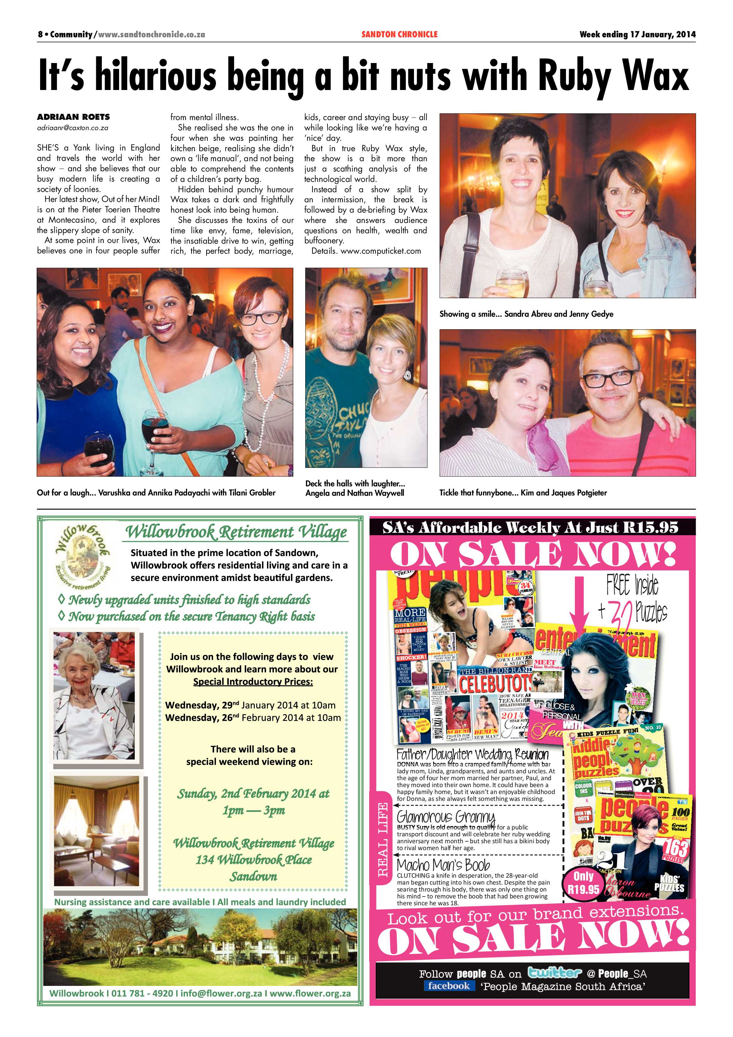 Sandton Chronicle 17 January 2014 page 8