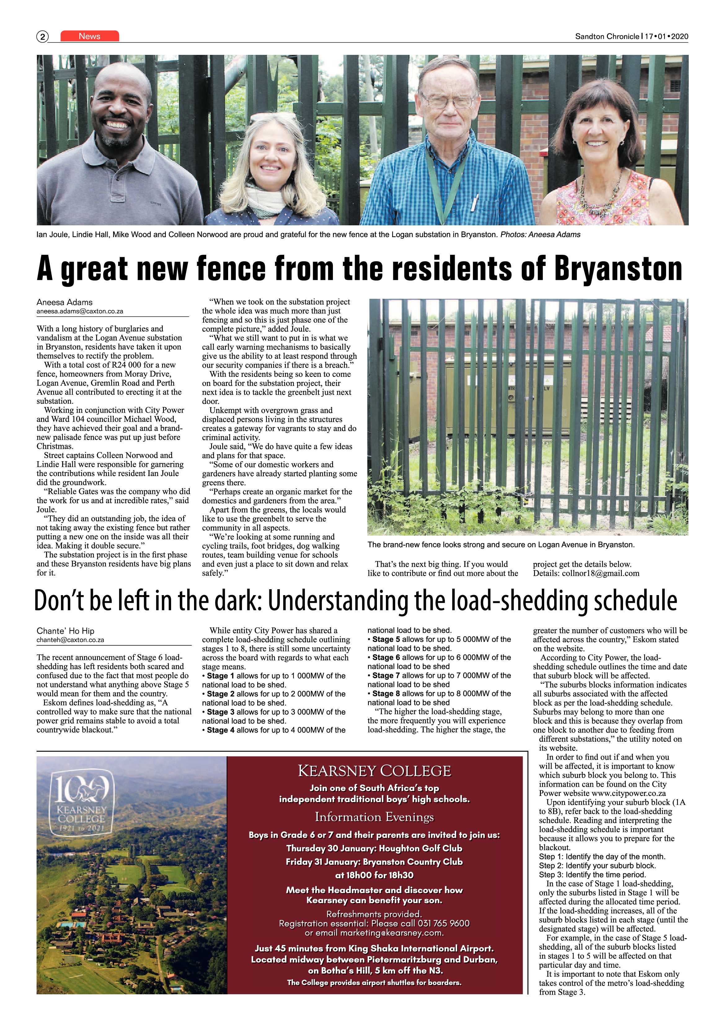 Sandton Chronicle 17 January 2020 page 2