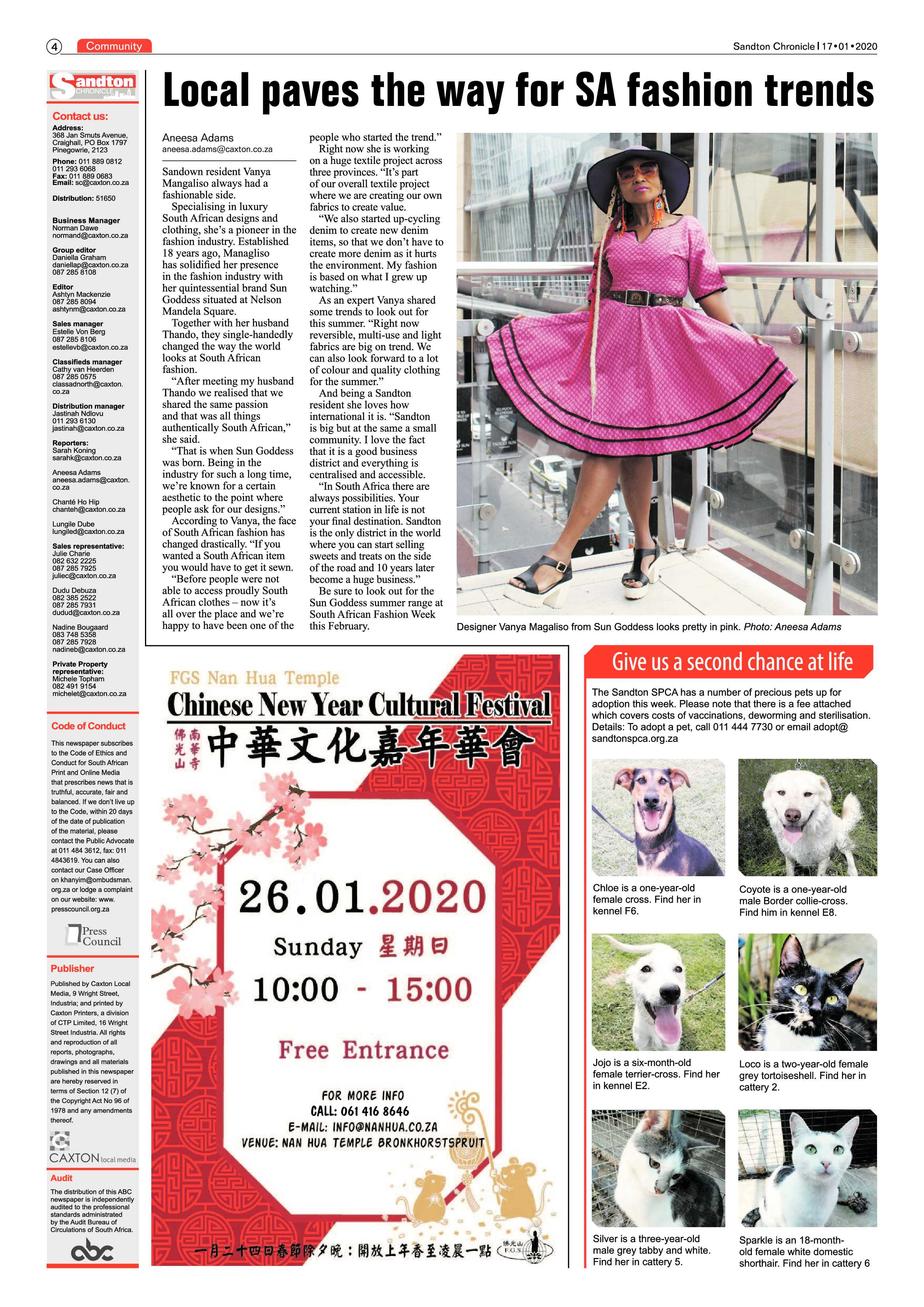 Sandton Chronicle 17 January 2020 page 4
