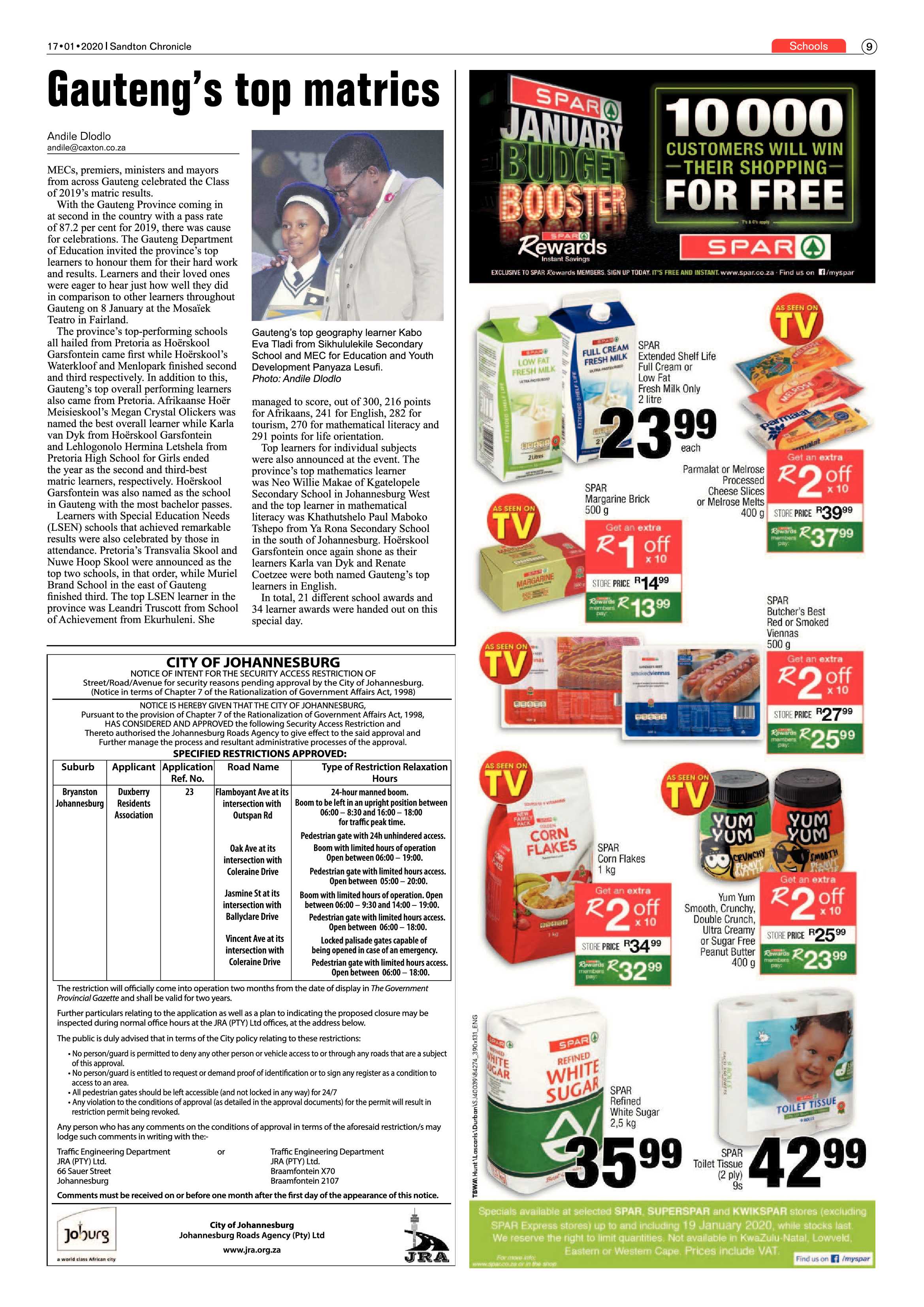 Sandton Chronicle 17 January 2020 page 9