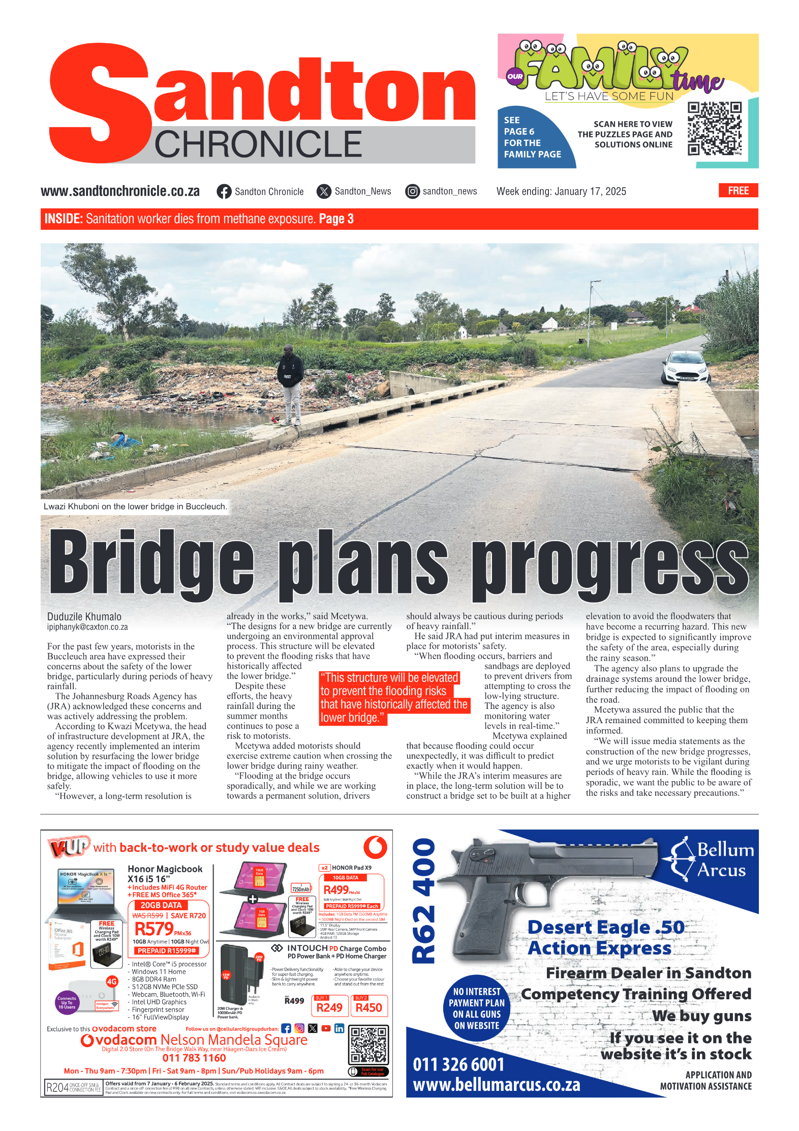 Sandton Chronicle 17 January 2025 page 1