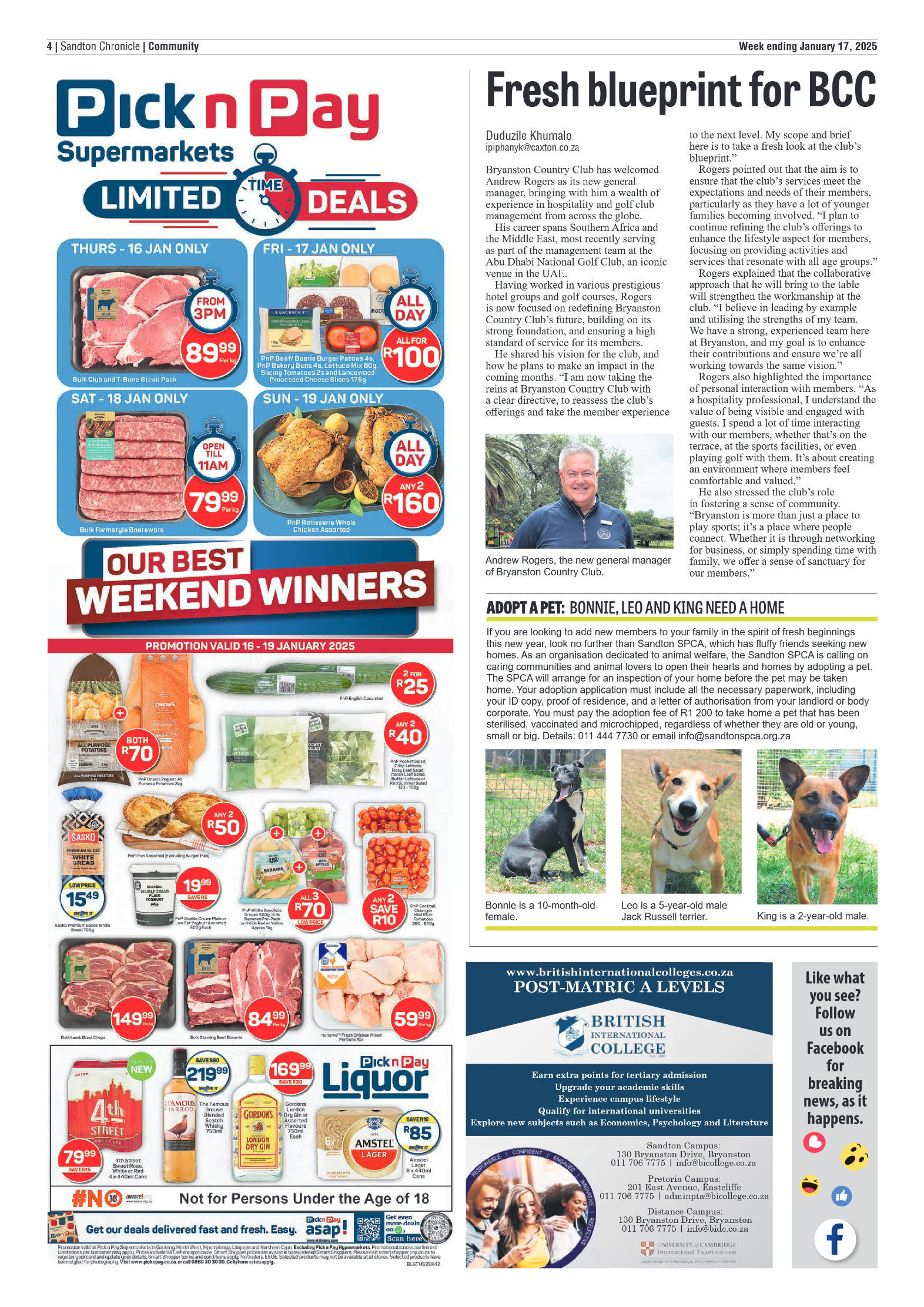Sandton Chronicle 17 January 2025 page 4
