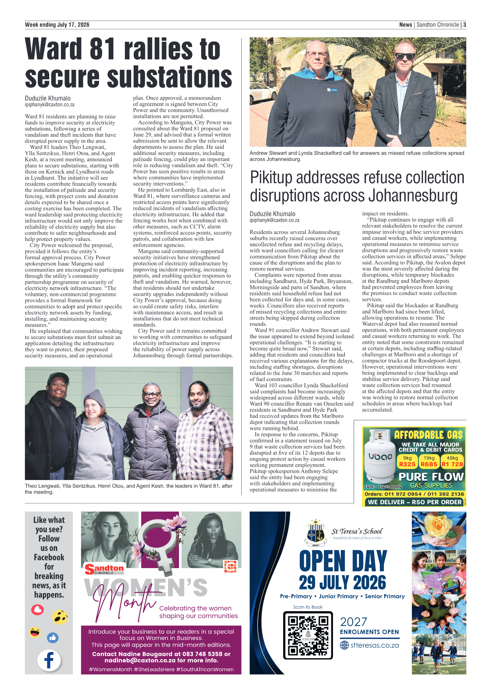 Sandton Chronicle 17 July 2026 page 3