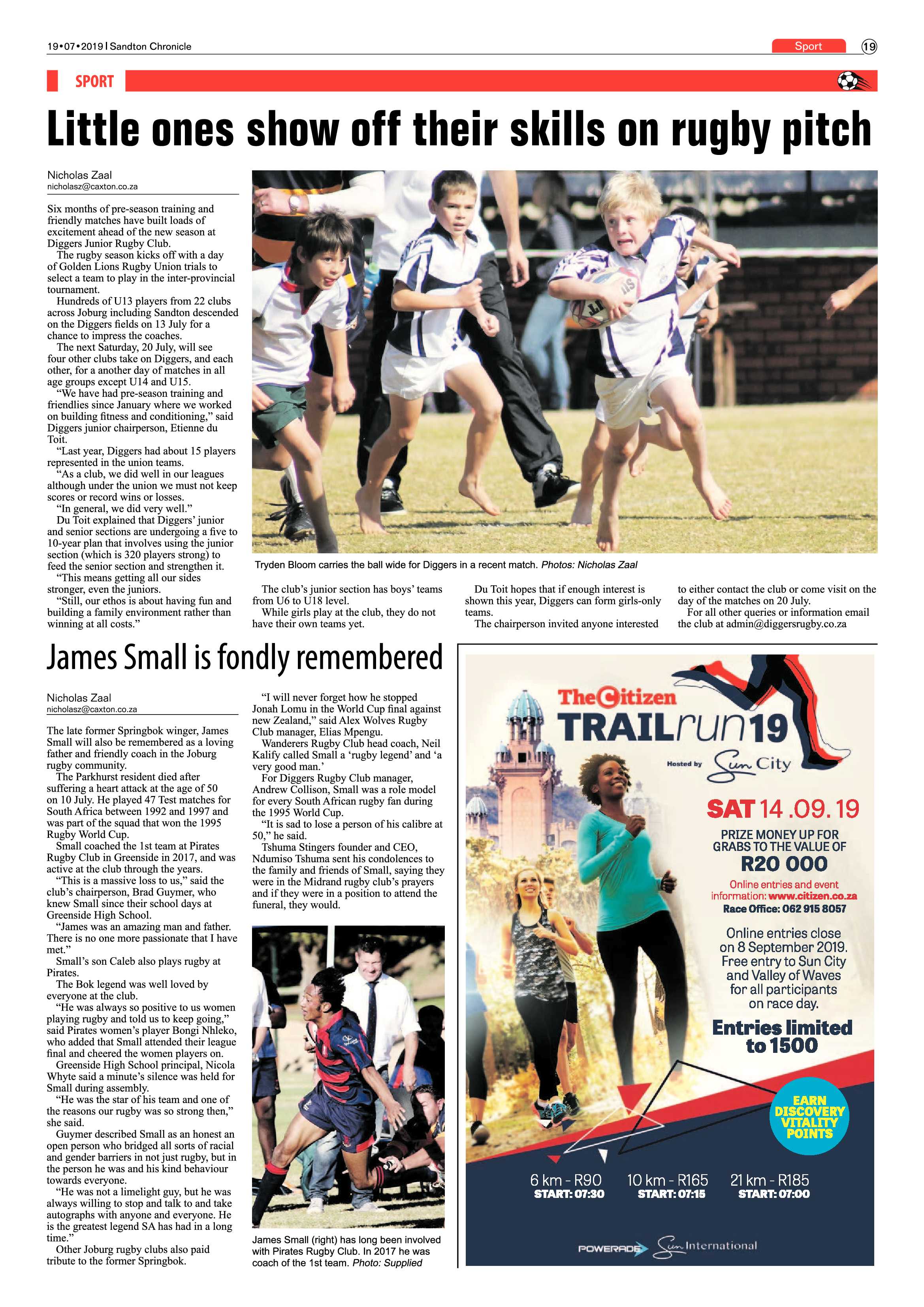Sandton Chronicle 17 July, 2019 page 19