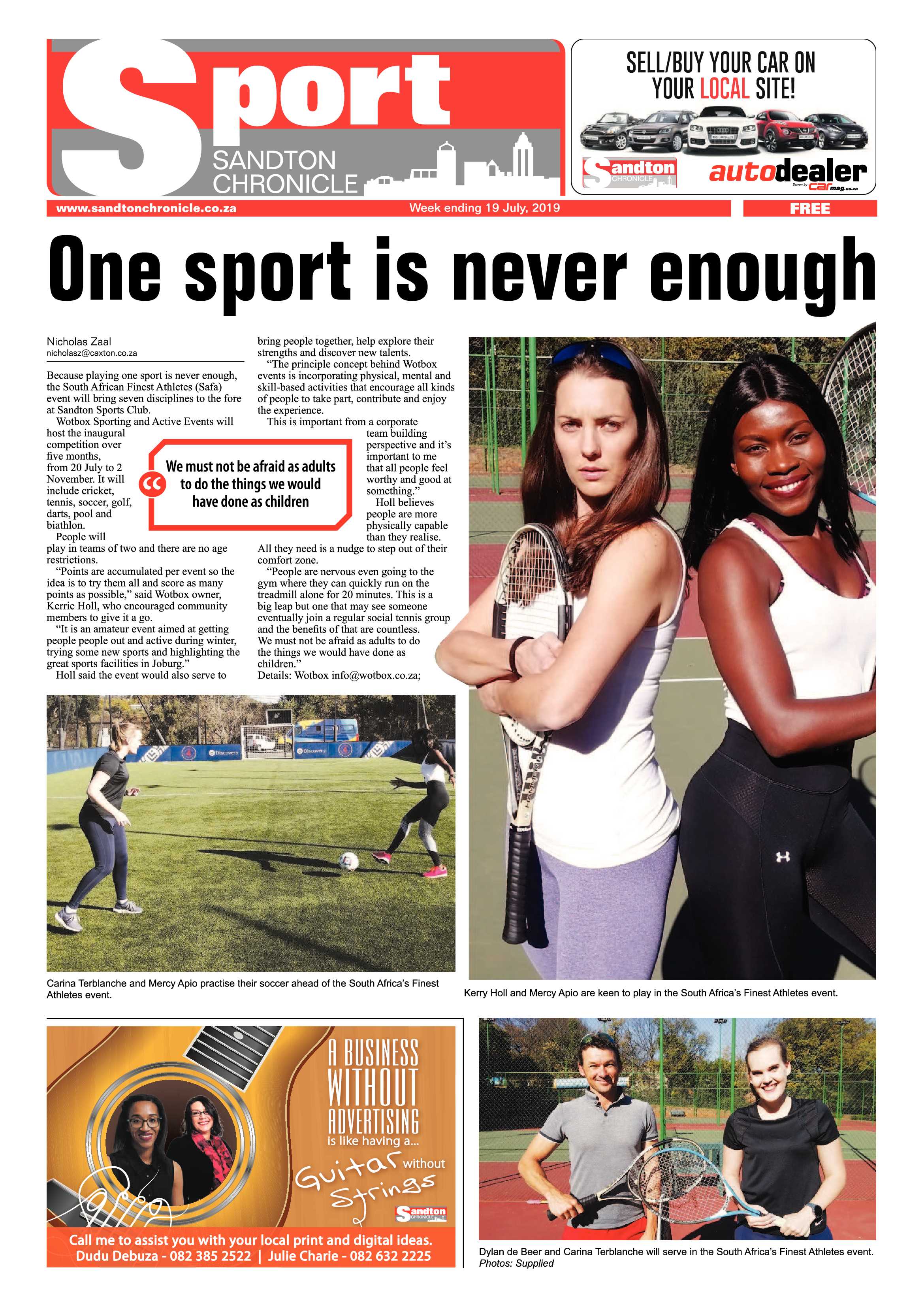 Sandton Chronicle 17 July, 2019 page 20