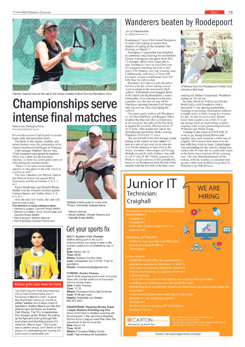 Sandton Chronicle 17 March 2023 page 15