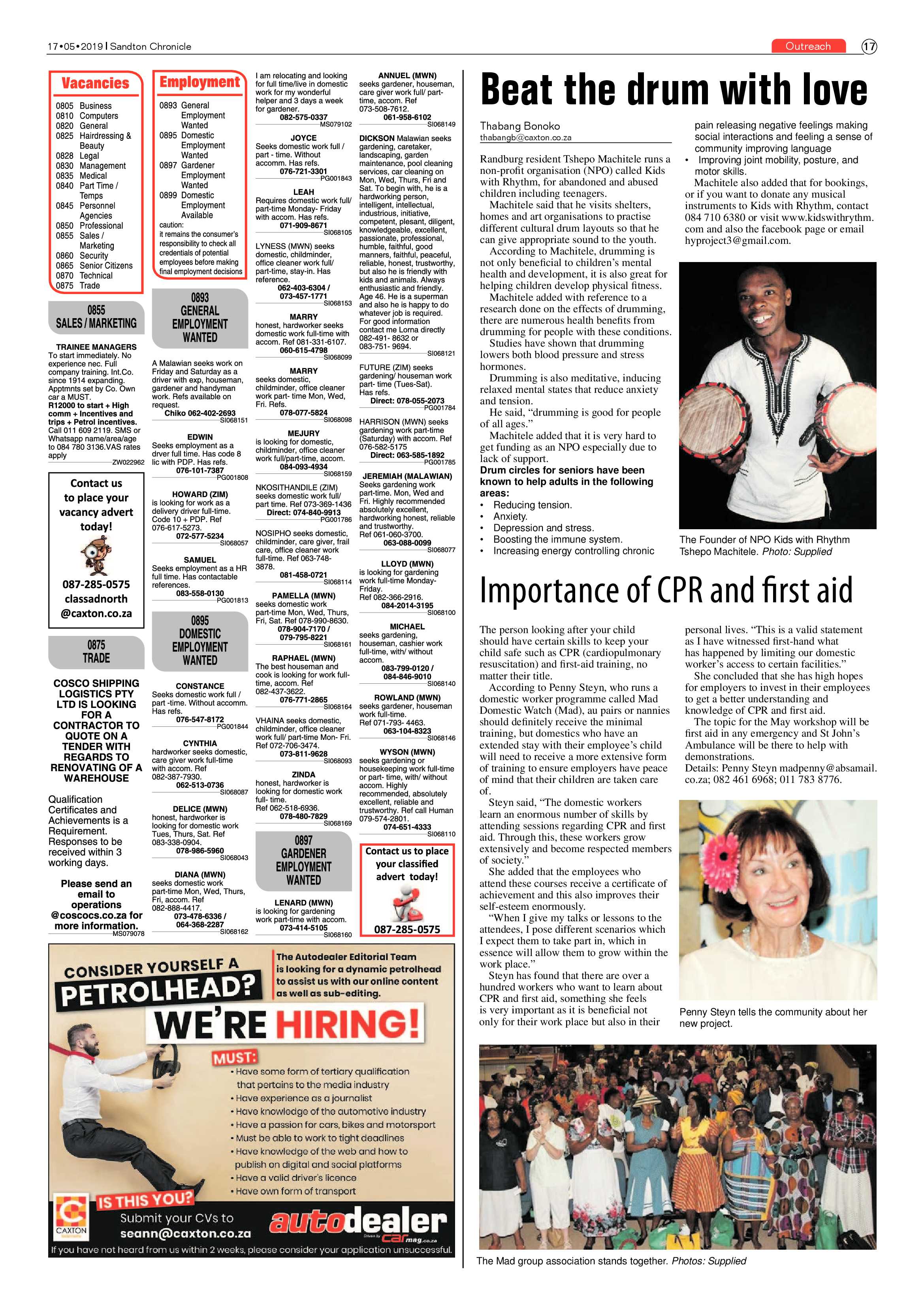 Sandton Chronicle 17 May, 2019 page 17