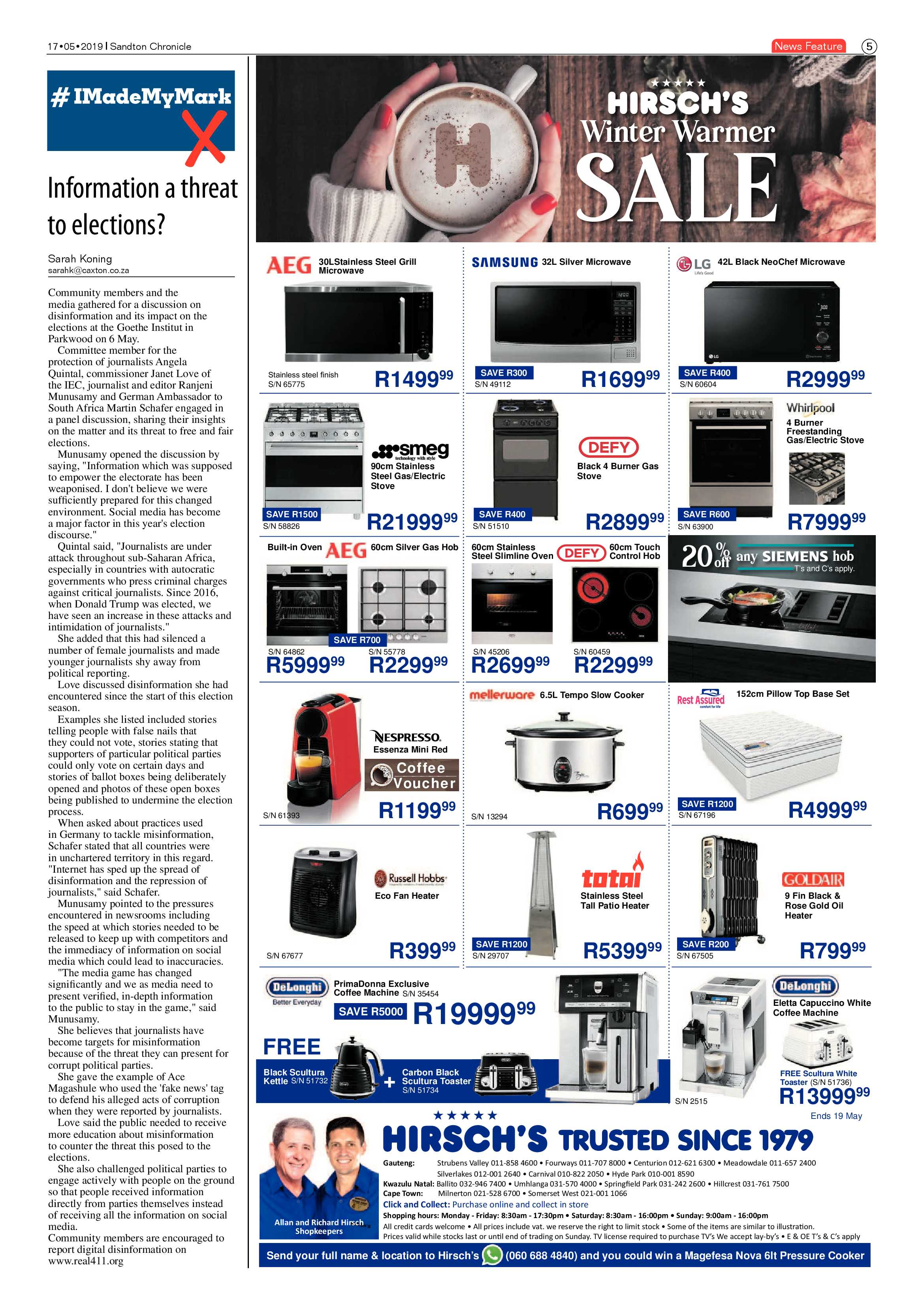 Sandton Chronicle 17 May, 2019 page 5