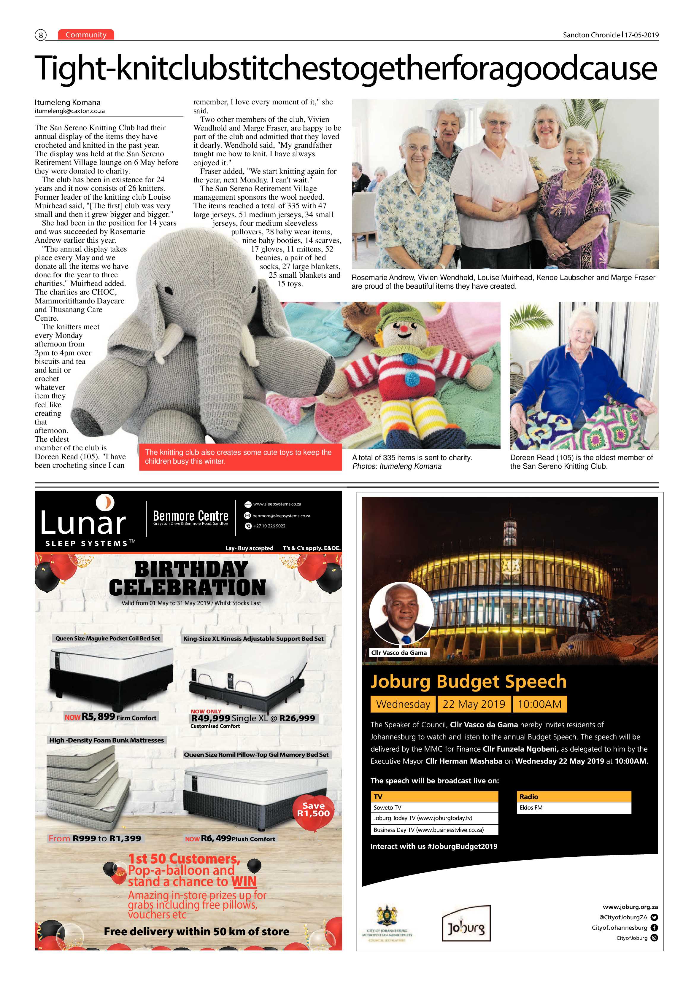 Sandton Chronicle 17 May, 2019 page 8
