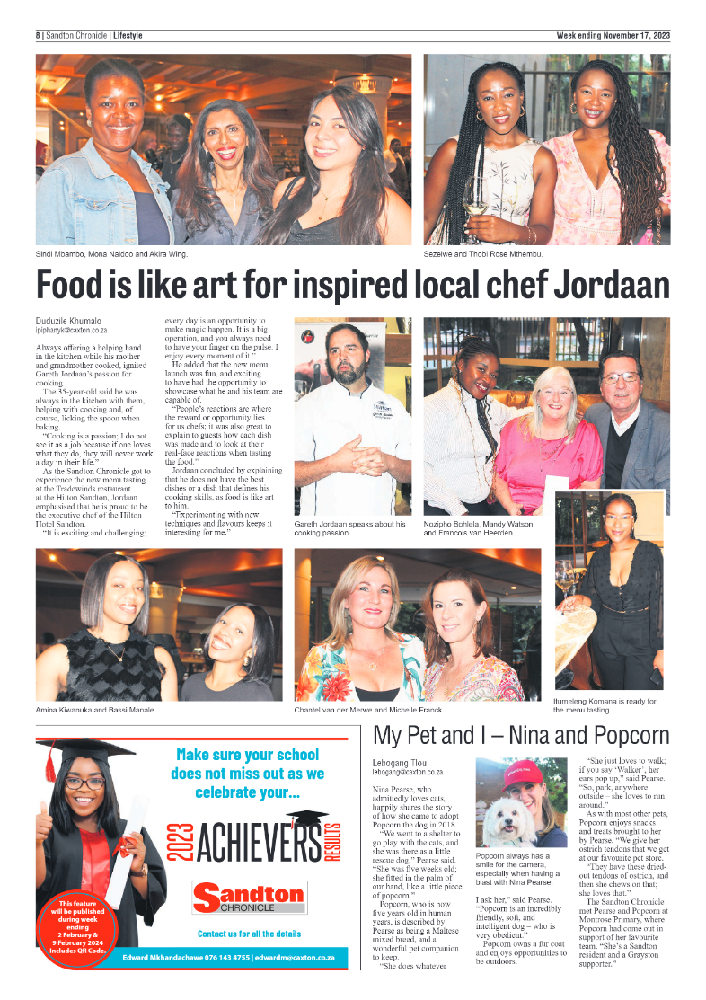 Sandton Chronicle 17 November 2023 page 8
