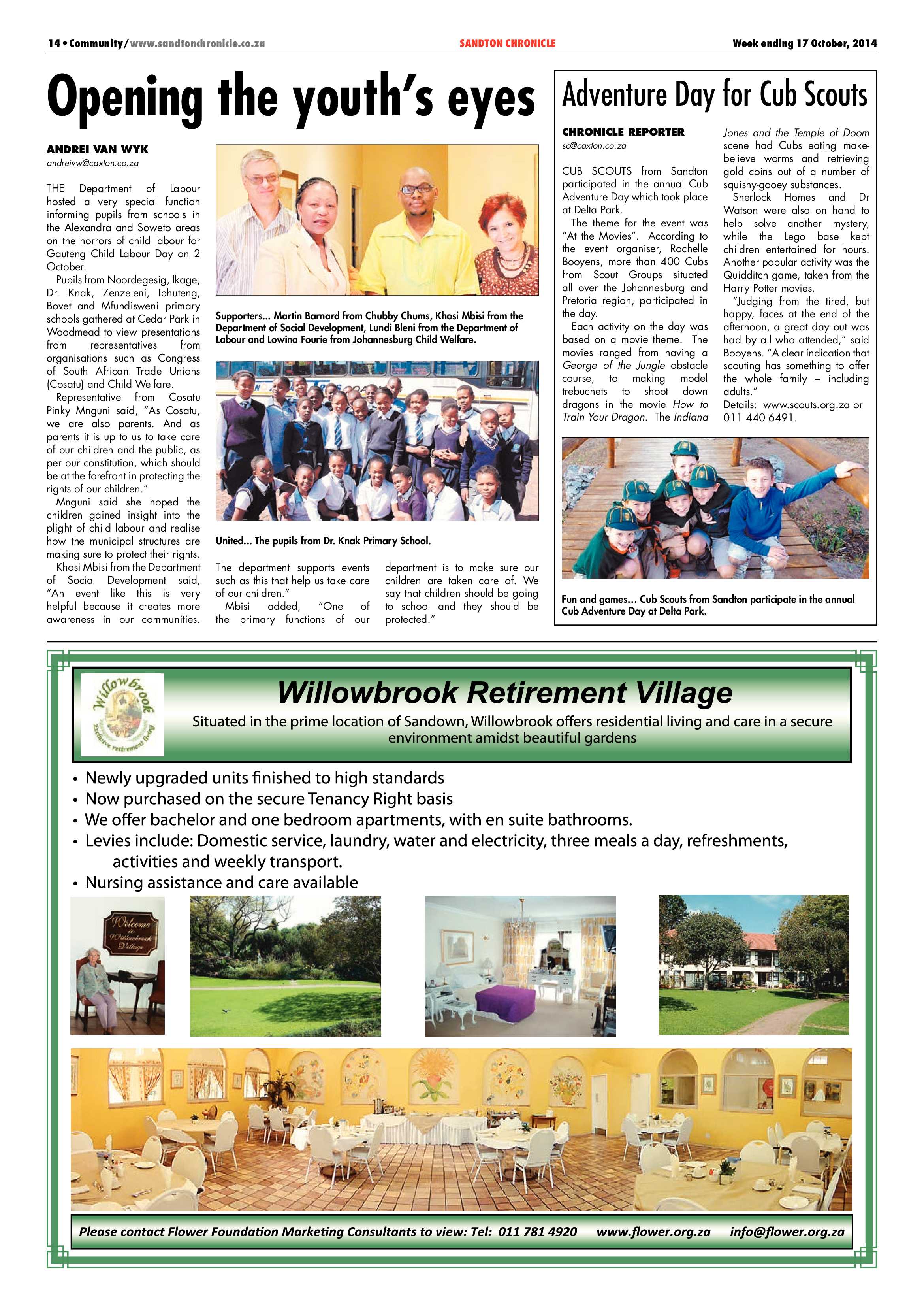 Sandton Chronicle 17 October 2014 page 14