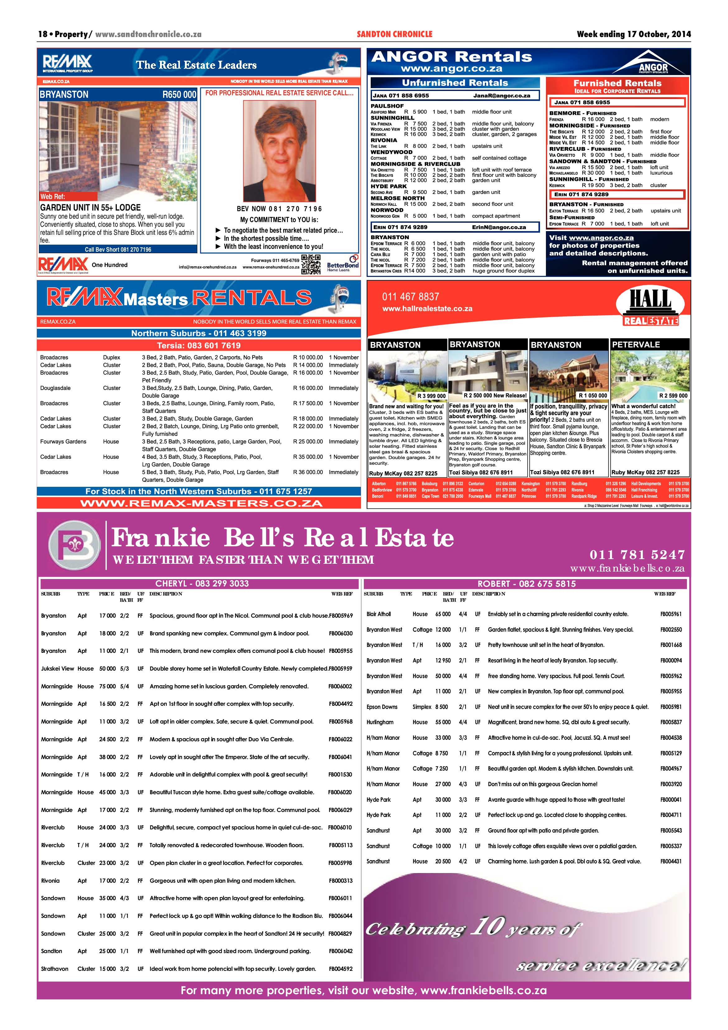 Sandton Chronicle 17 October 2014 page 30