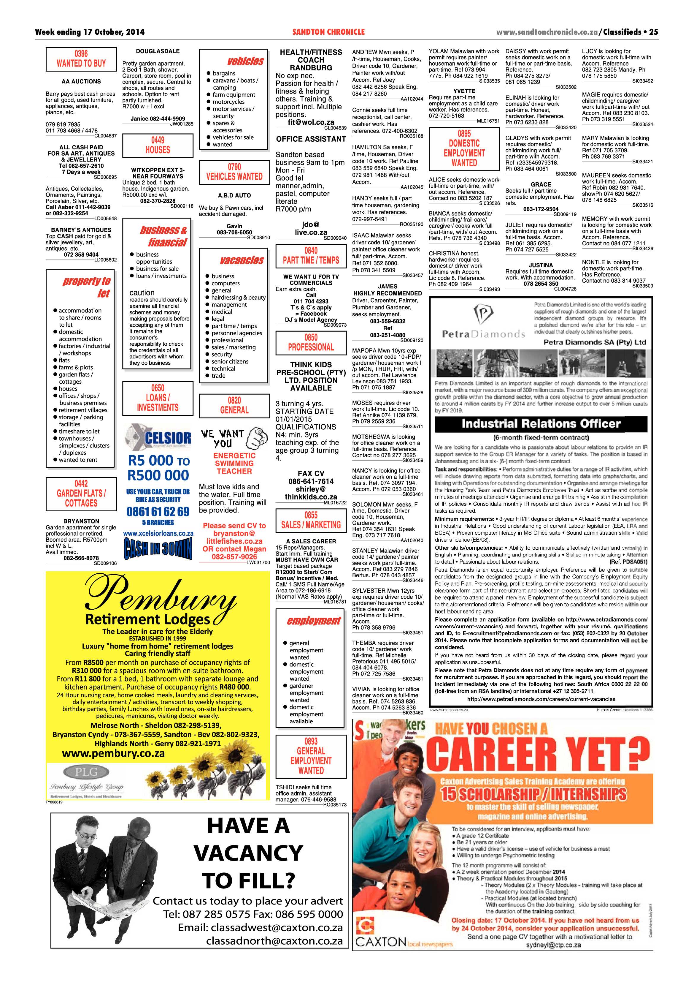 Sandton Chronicle 17 October 2014 page 37