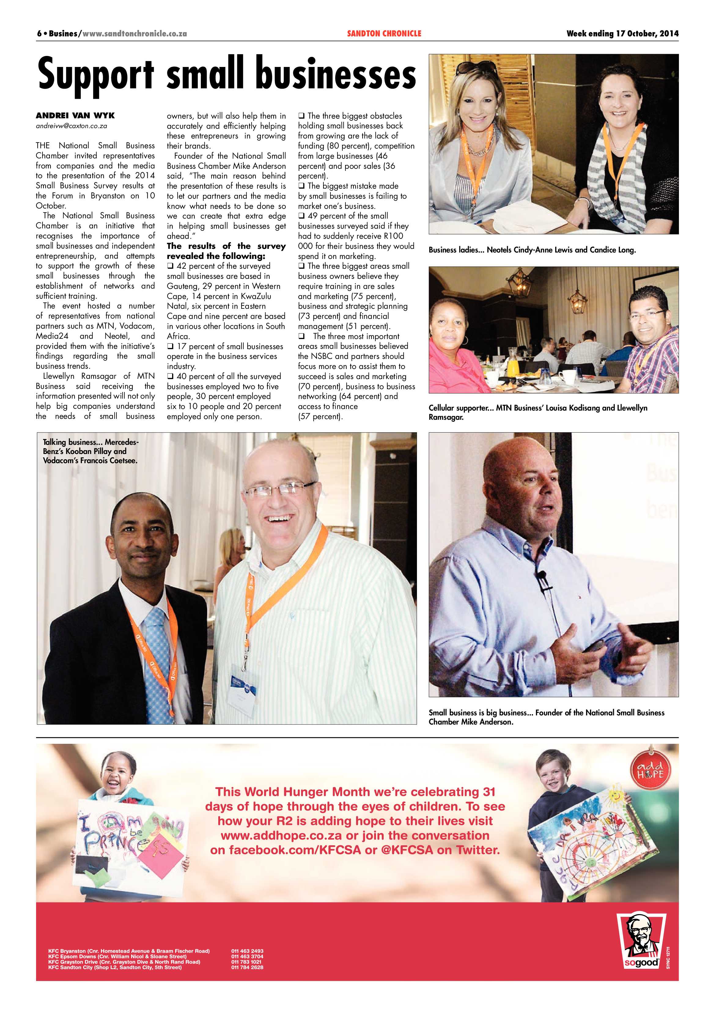 Sandton Chronicle 17 October 2014 page 6