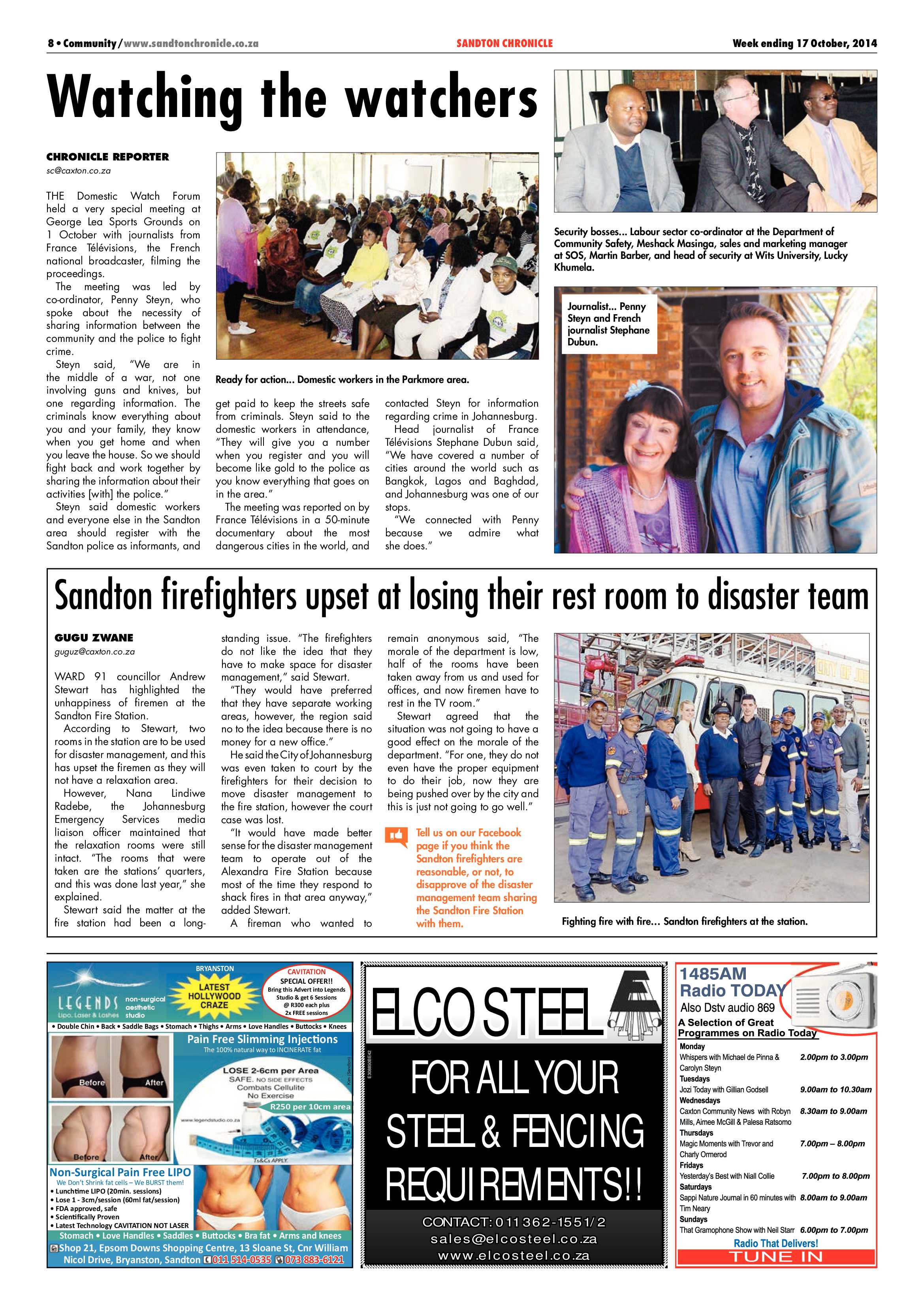 Sandton Chronicle 17 October 2014 page 8