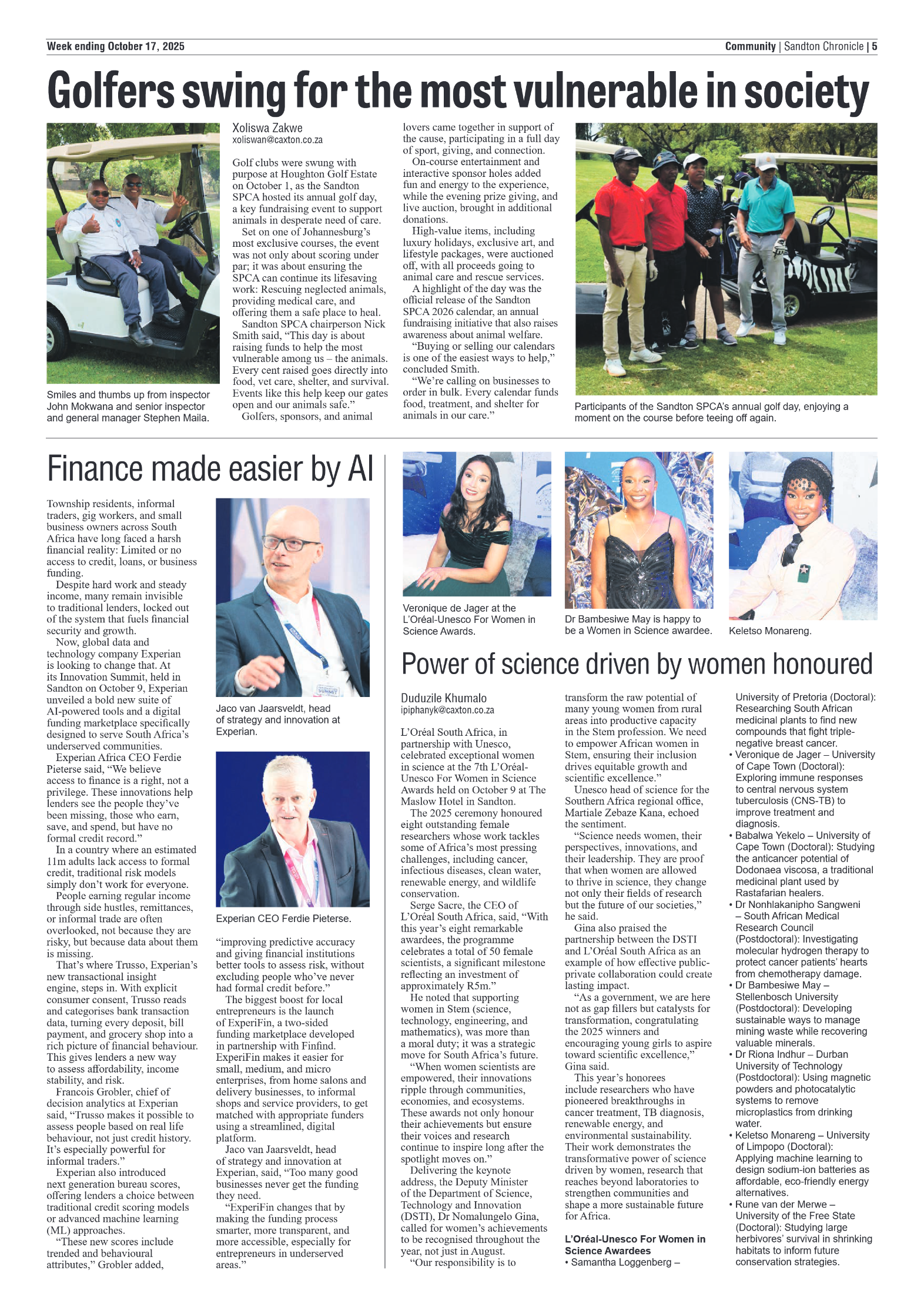 Sandton Chronicle 17 October 2025 page 5