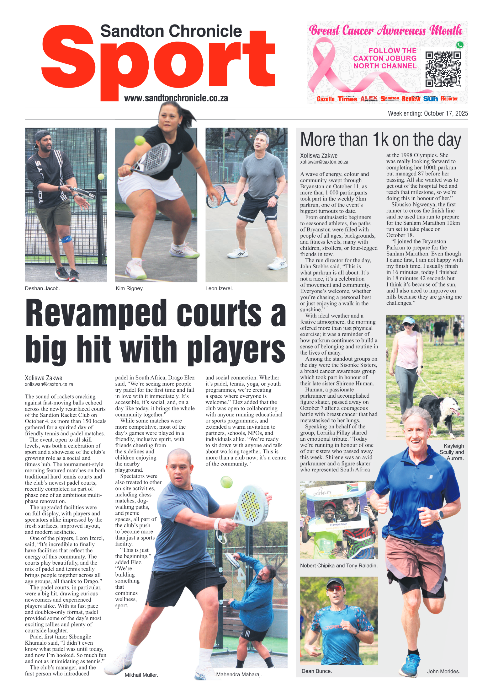 Sandton Chronicle 17 October 2025 page 8