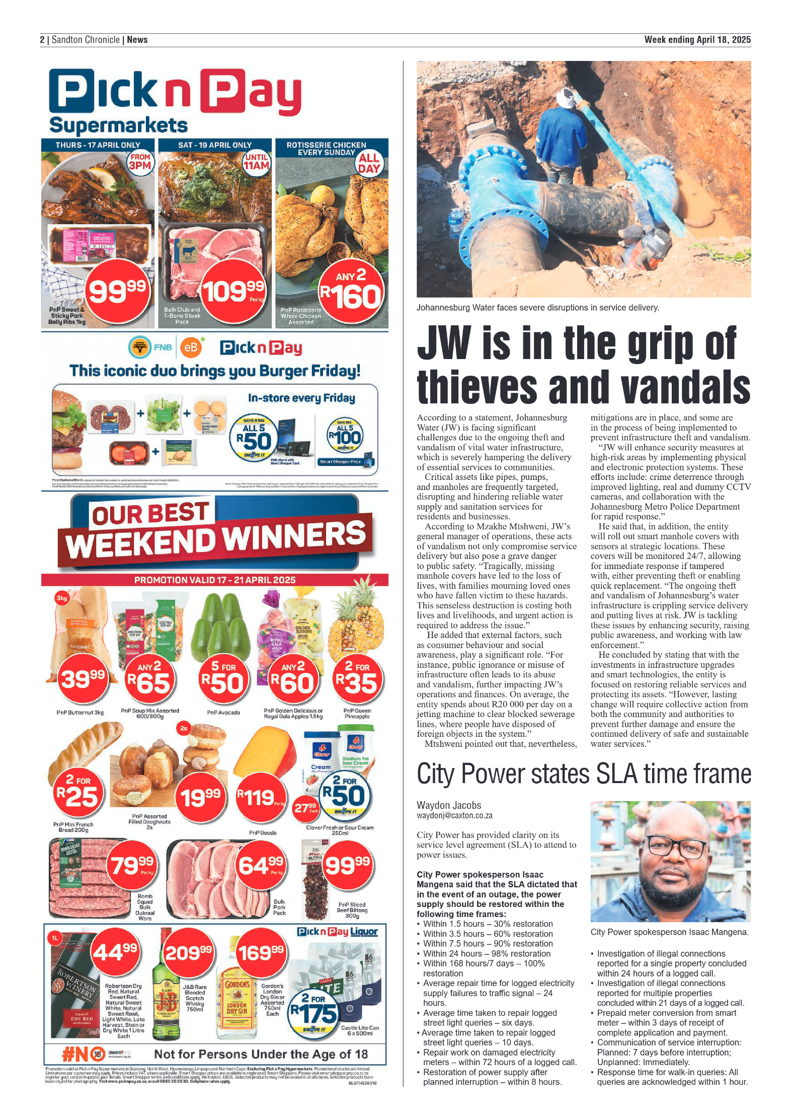 Sandton Chronicle 18 April 2025 page 2