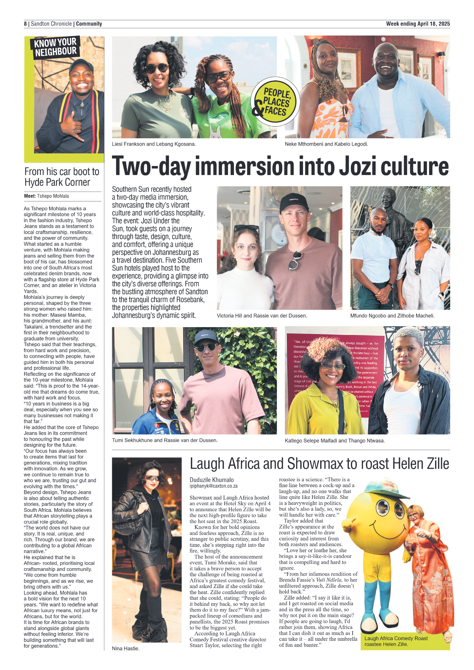 Sandton Chronicle 18 April 2025 page 8
