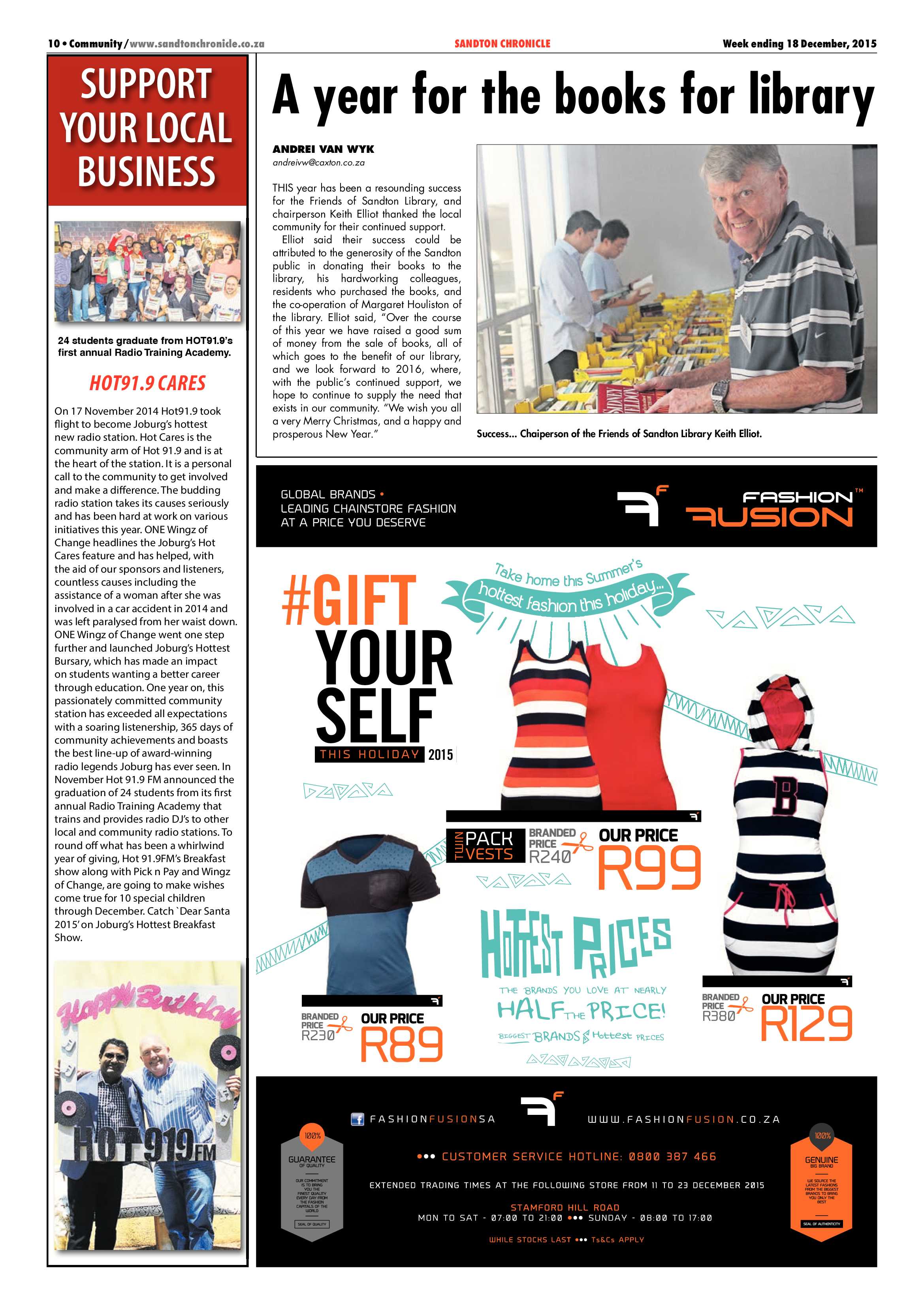 Sandton Chronicle 18 December 2015 page 10