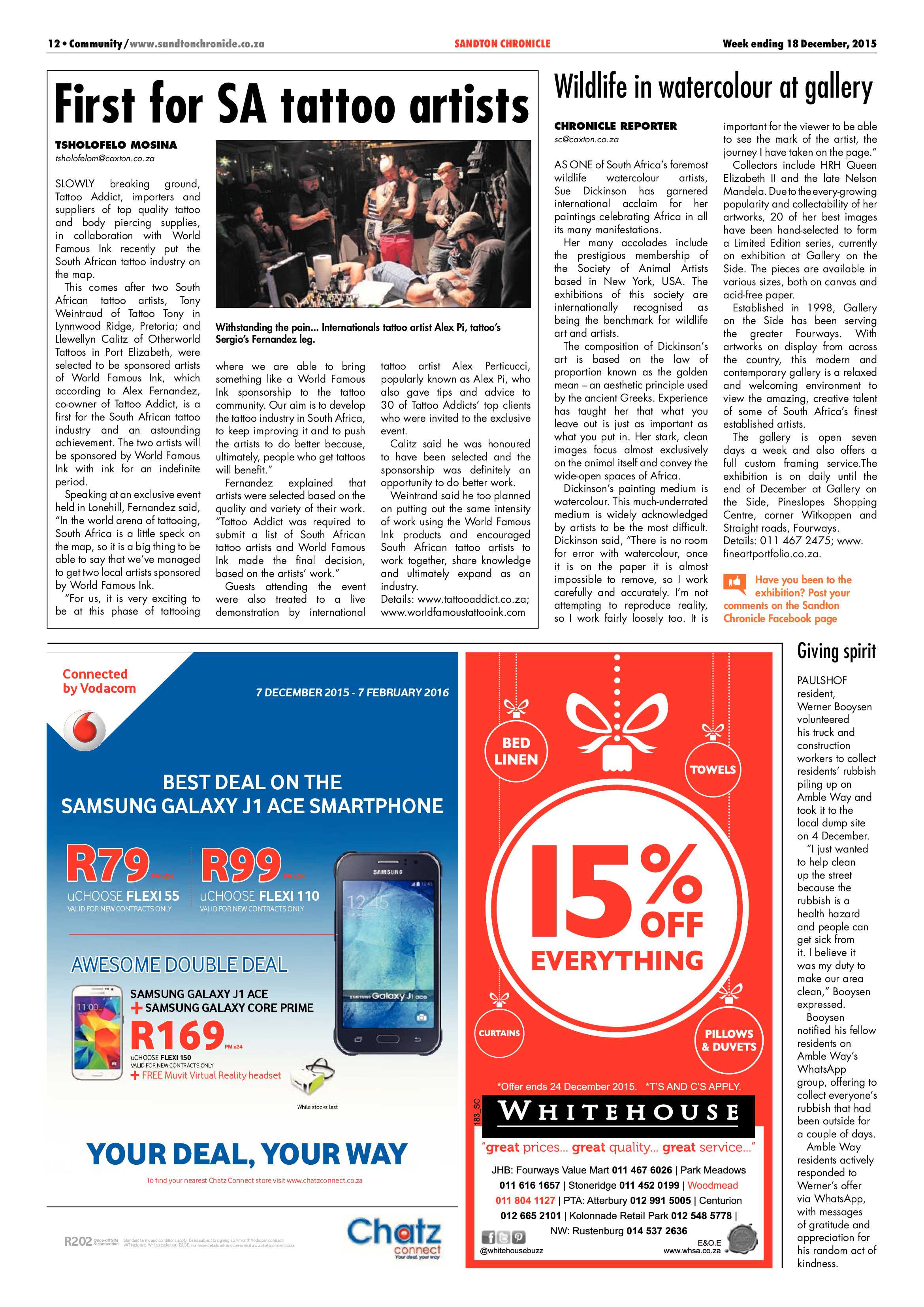 Sandton Chronicle 18 December 2015 page 12