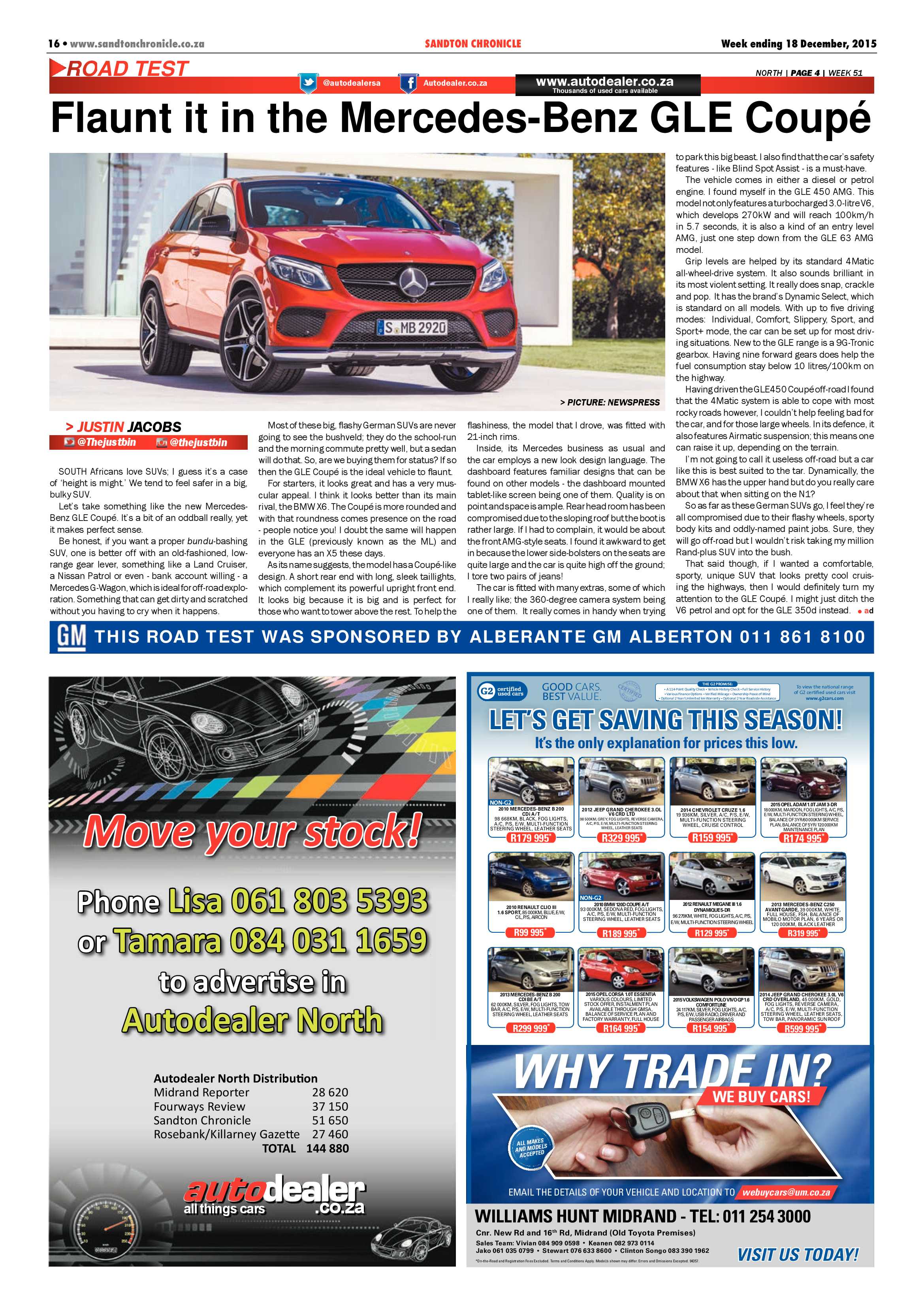 Sandton Chronicle 18 December 2015 page 16