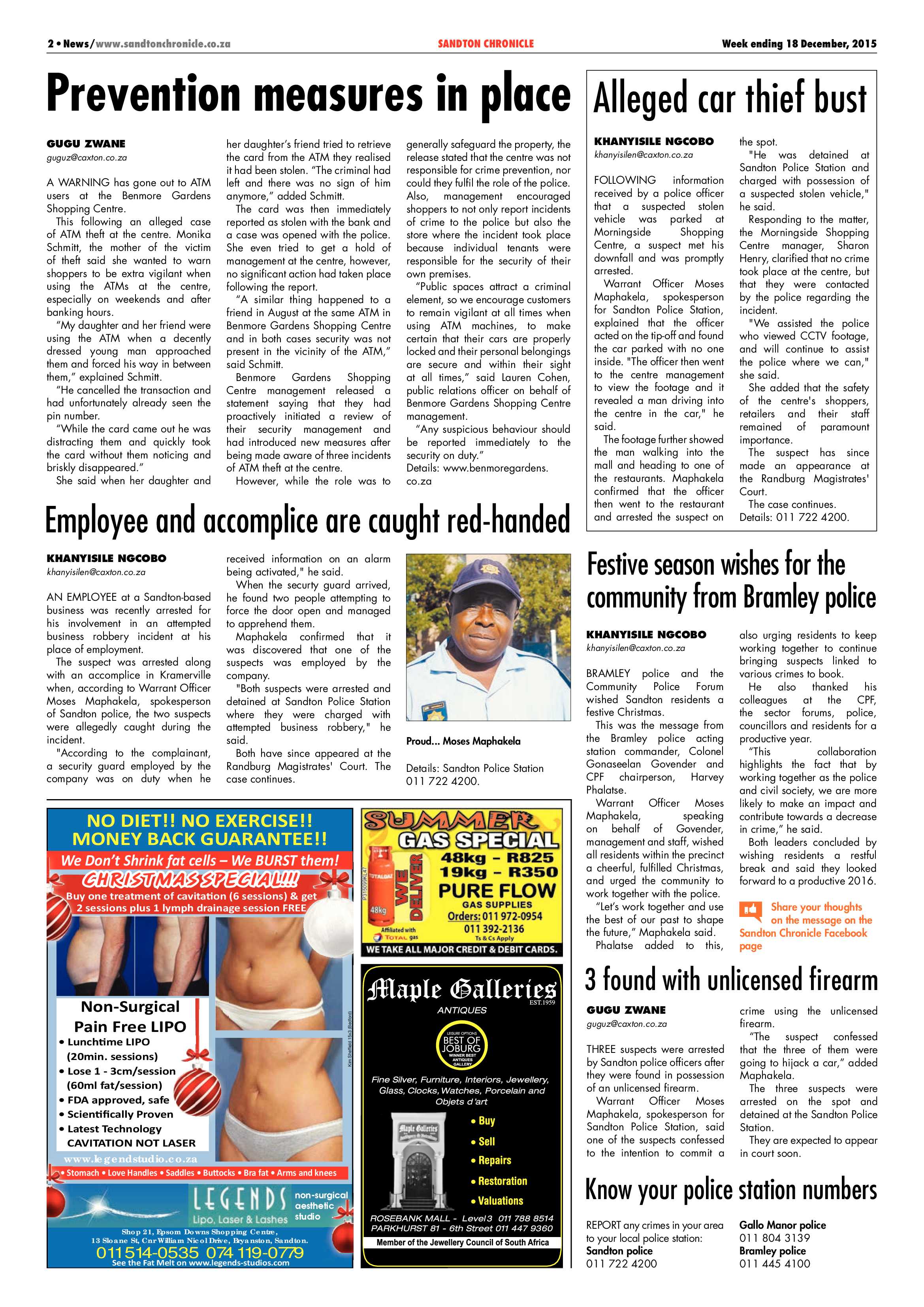 Sandton Chronicle 18 December 2015 page 2