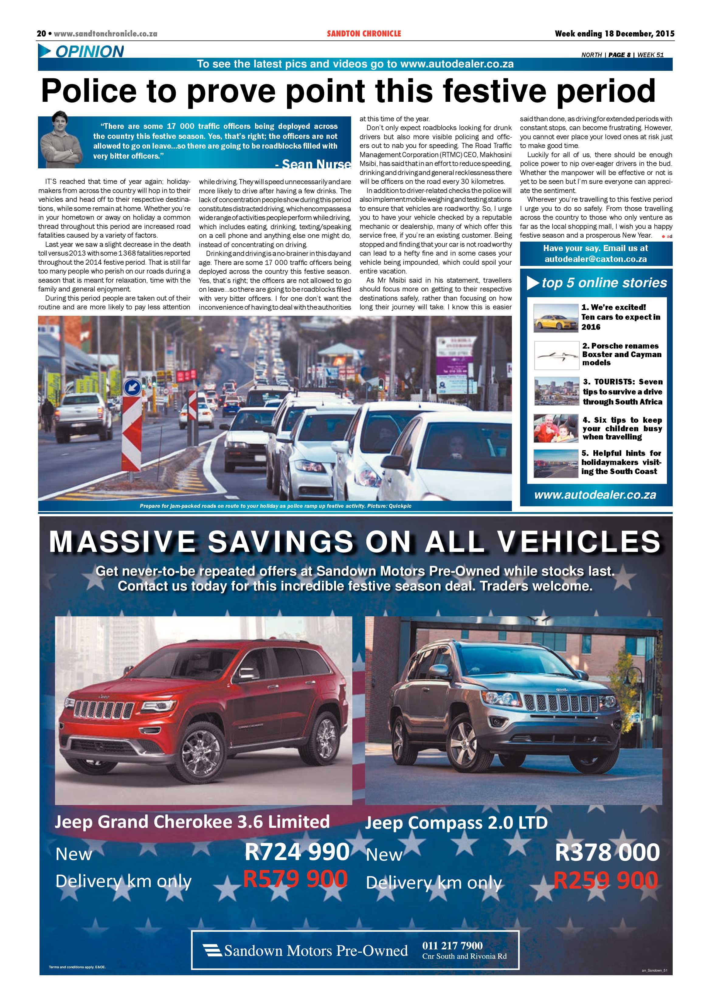 Sandton Chronicle 18 December 2015 page 20