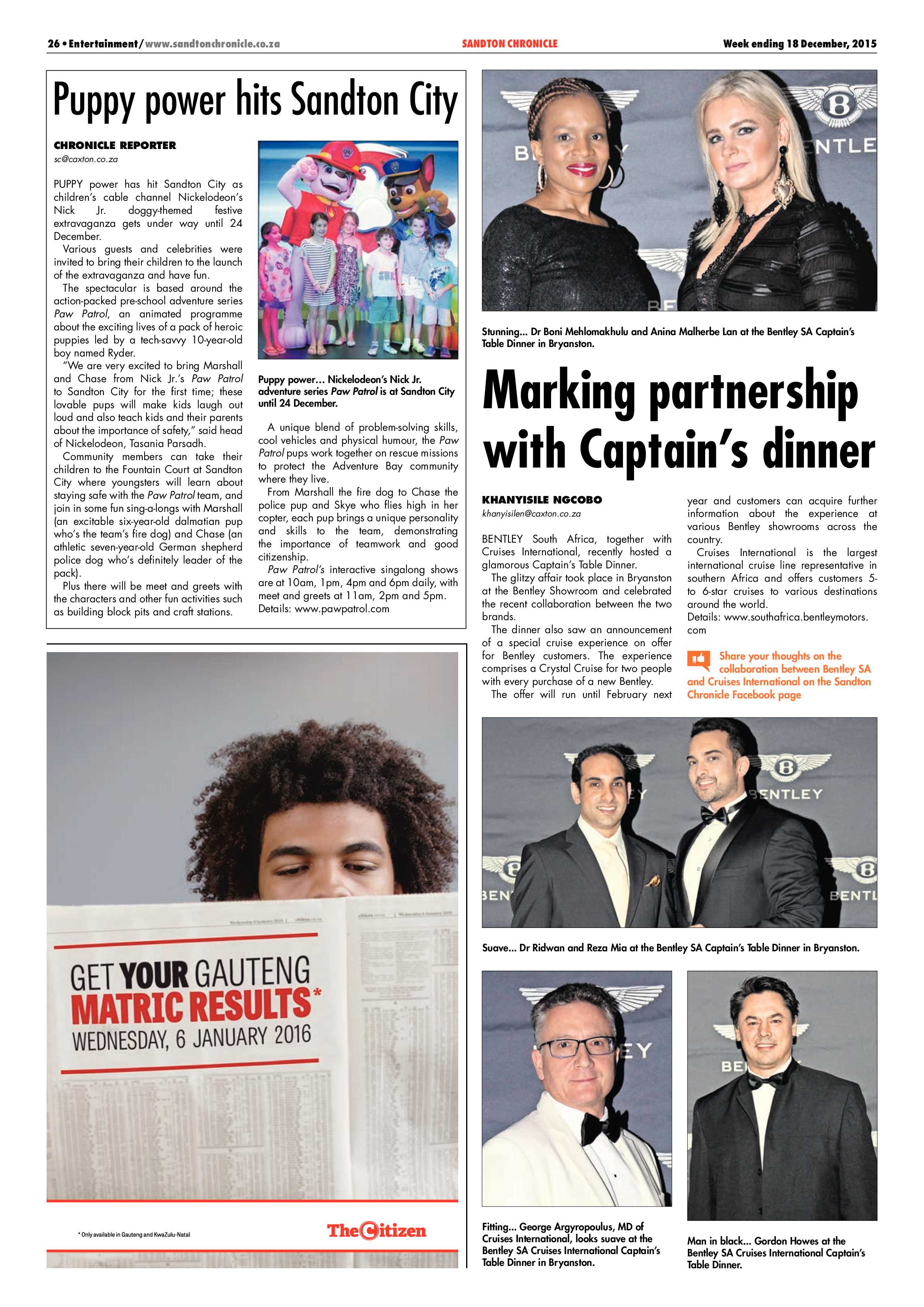 Sandton Chronicle 18 December 2015 page 26