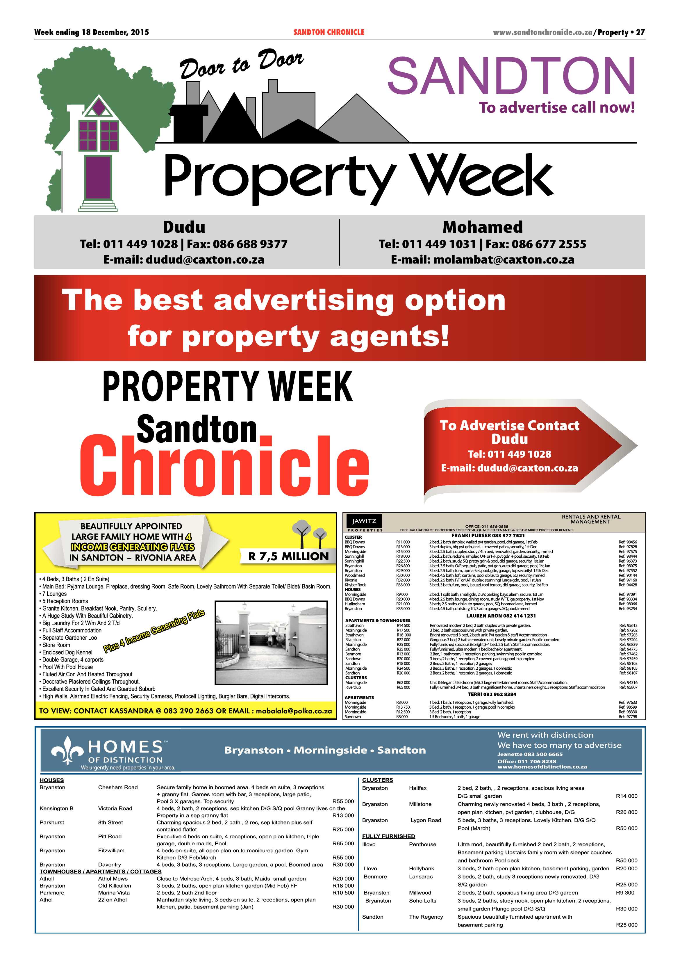 Sandton Chronicle 18 December 2015 page 27