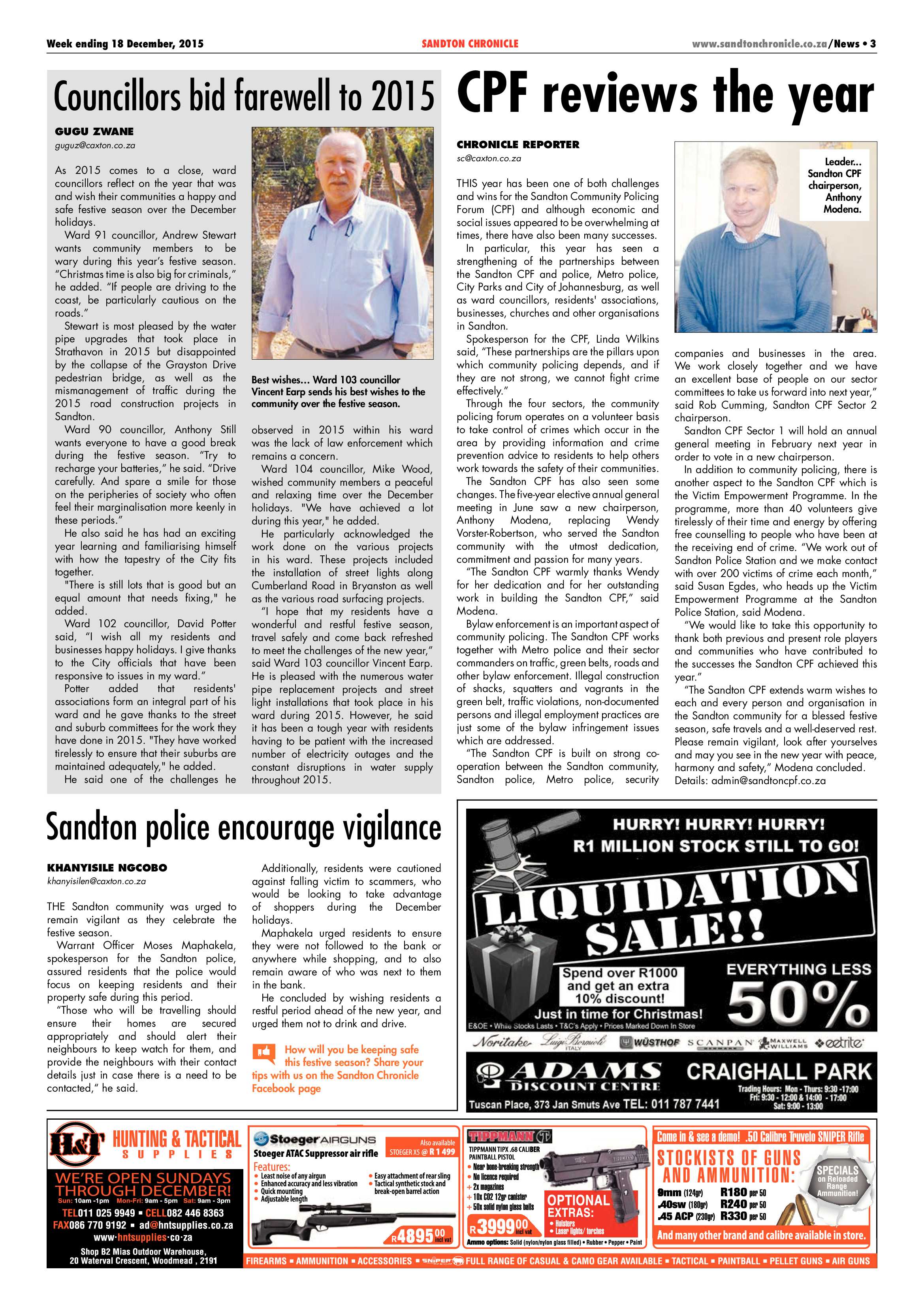 Sandton Chronicle 18 December 2015 page 3