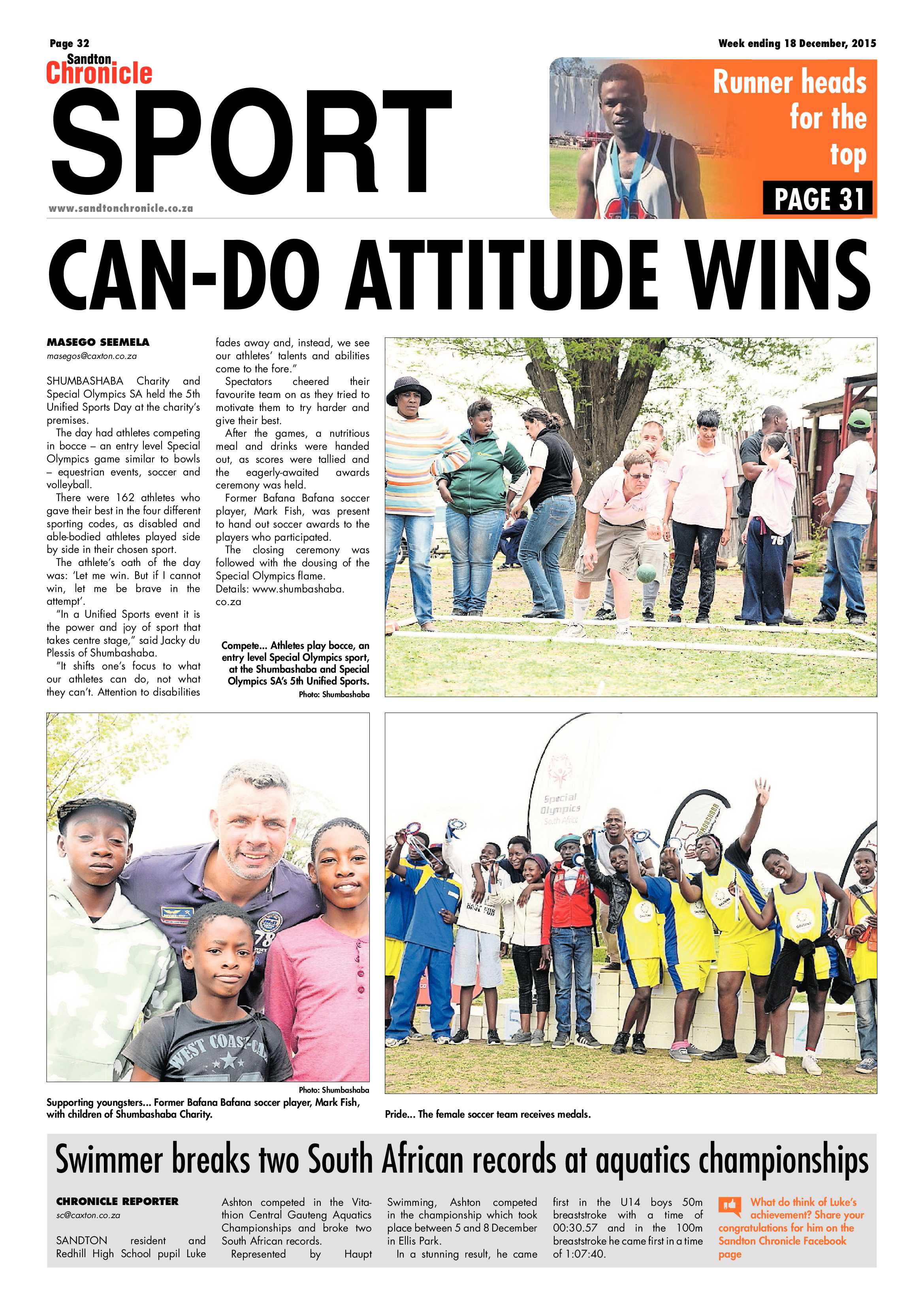 Sandton Chronicle 18 December 2015 page 32