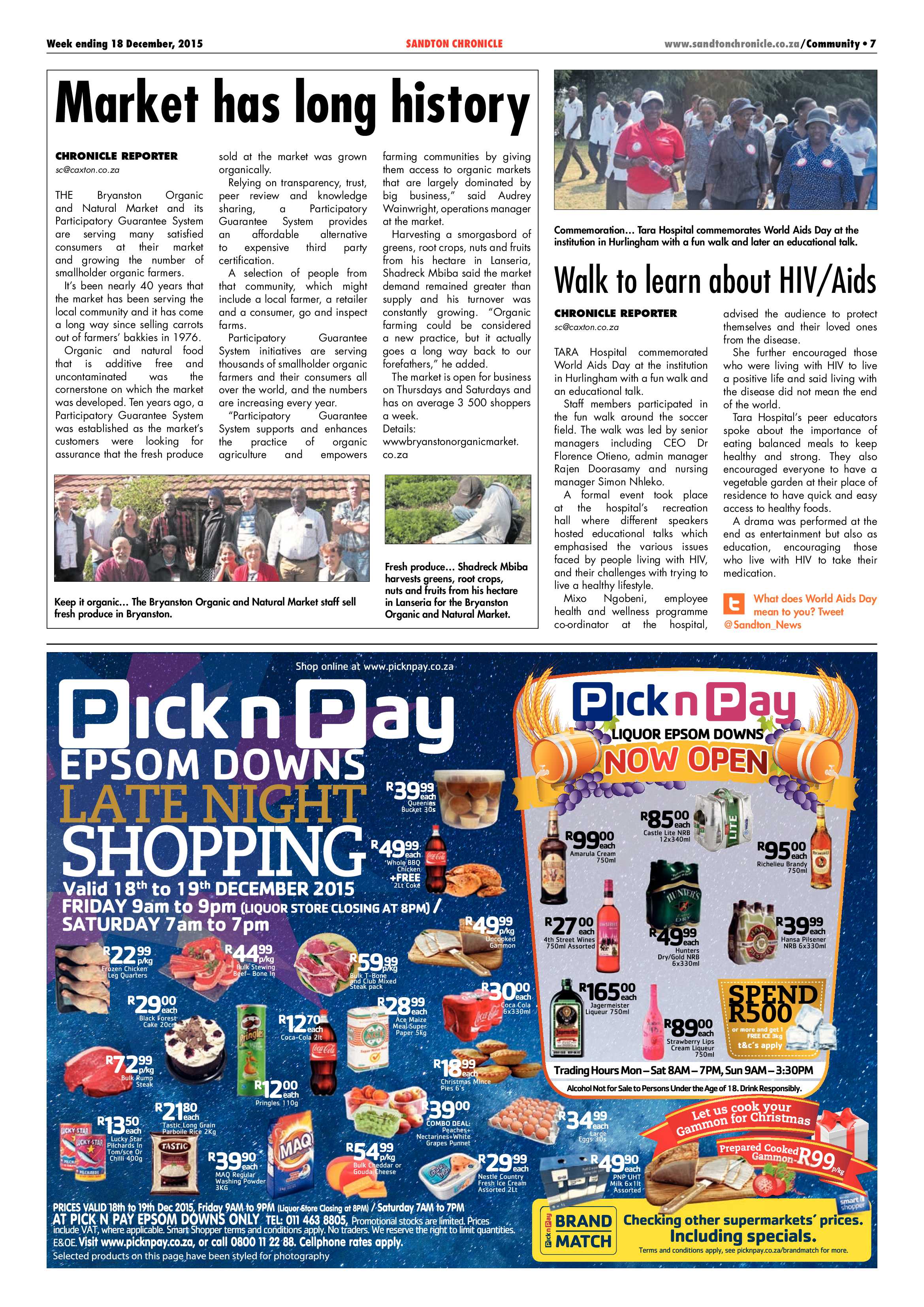 Sandton Chronicle 18 December 2015 page 7