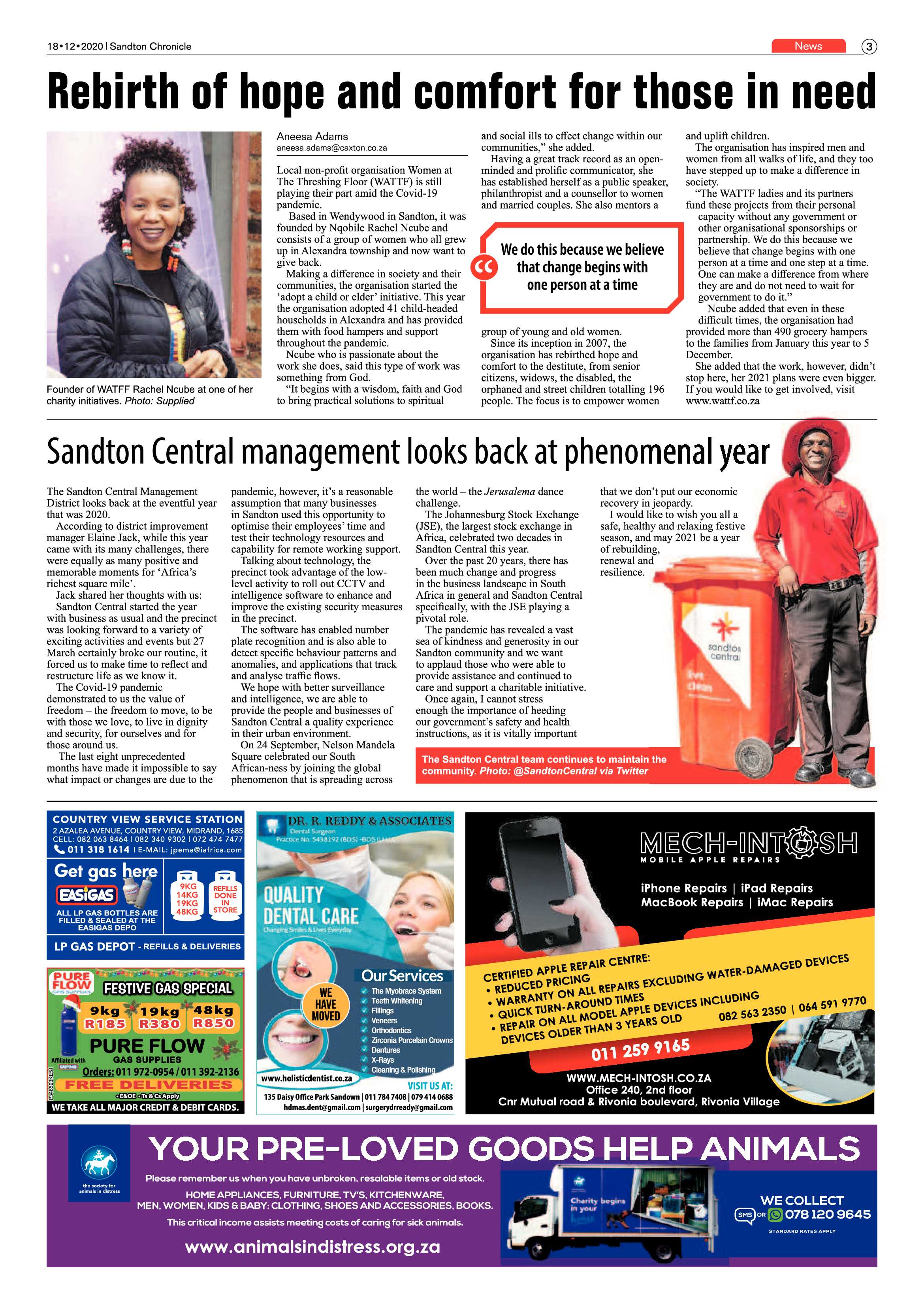 Sandton Chronicle 18 December 2020 page 3