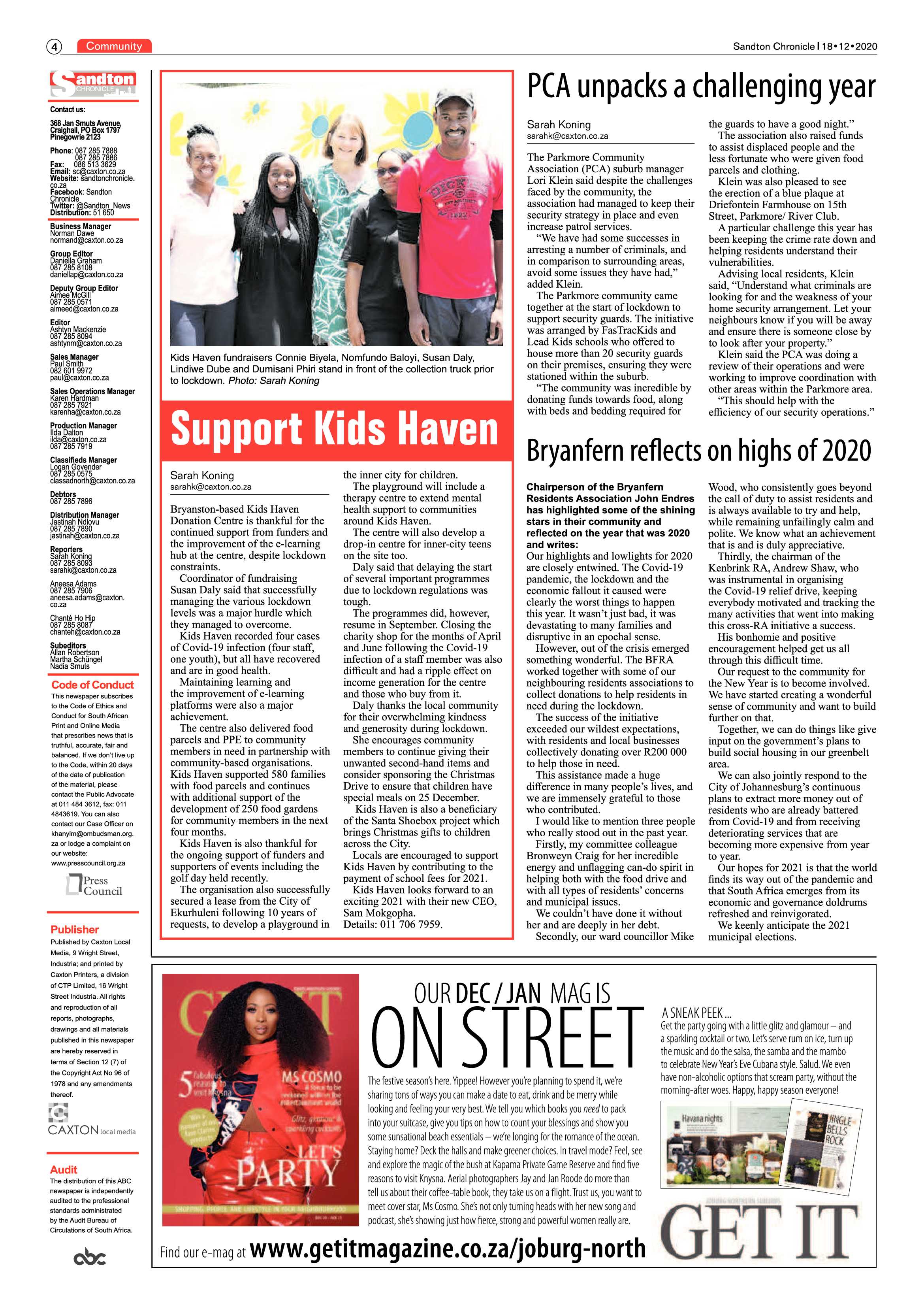 Sandton Chronicle 18 December 2020 page 4