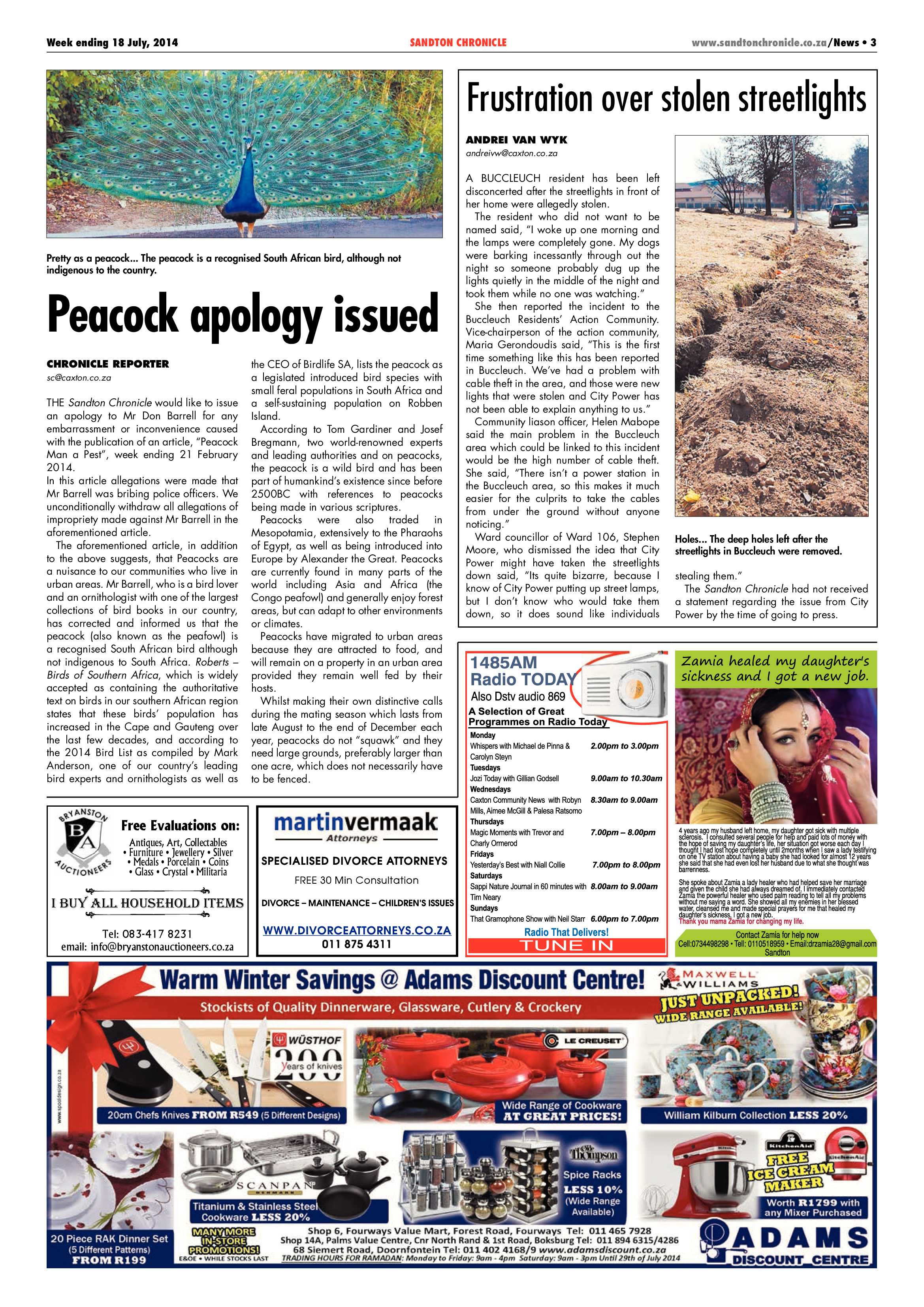 Sandton Chronicle 18 July 2014 page 3