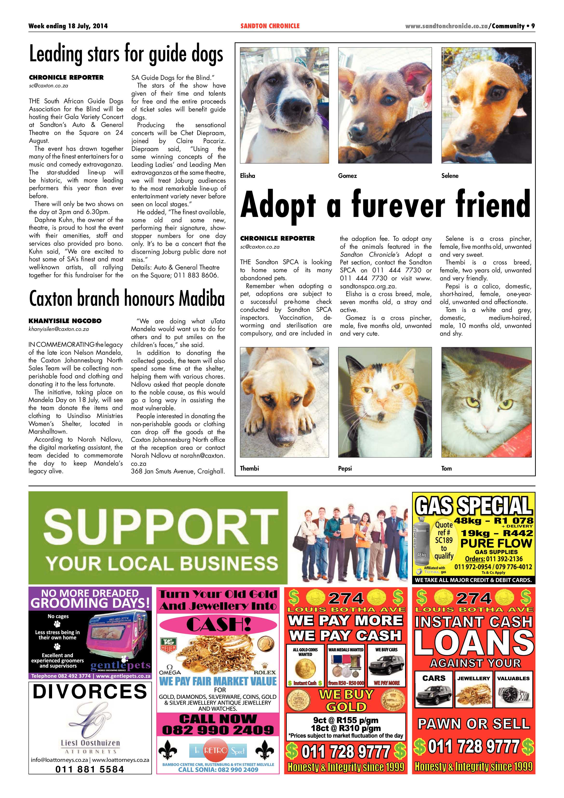 Sandton Chronicle 18 July 2014 page 9
